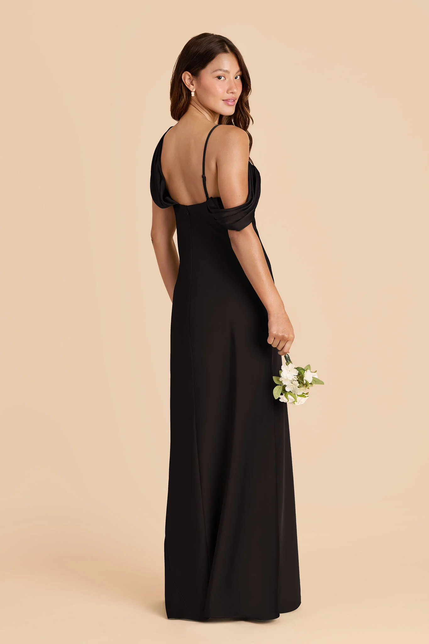 Freya Matte Satin Dress - Black - Image 4