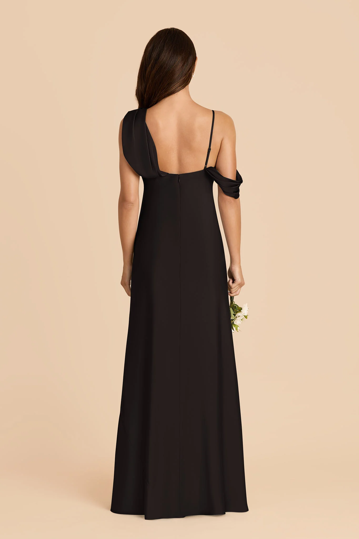 Freya Matte Satin Dress - Black - Image 5