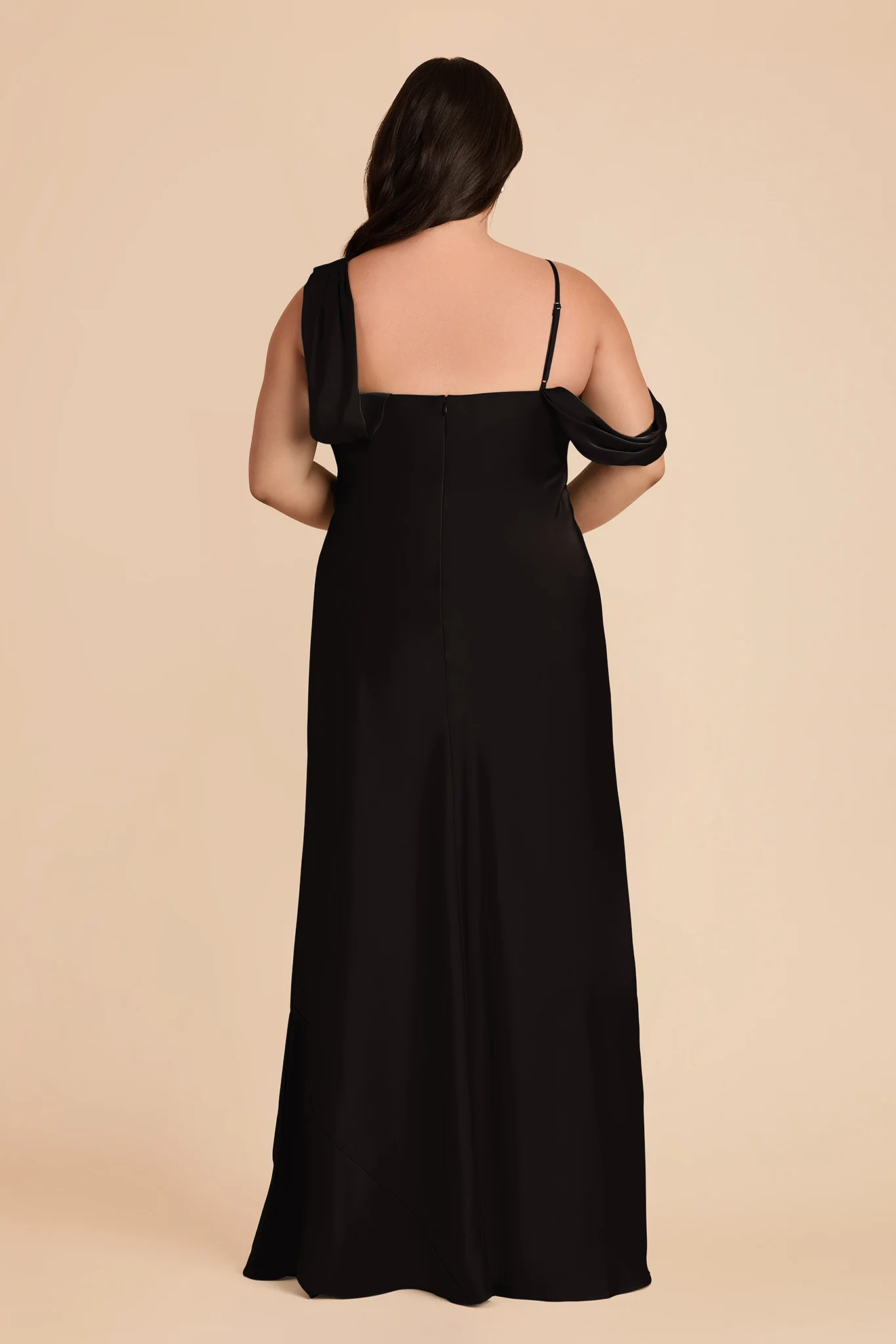 Freya Matte Satin Dress - Black - Image 7