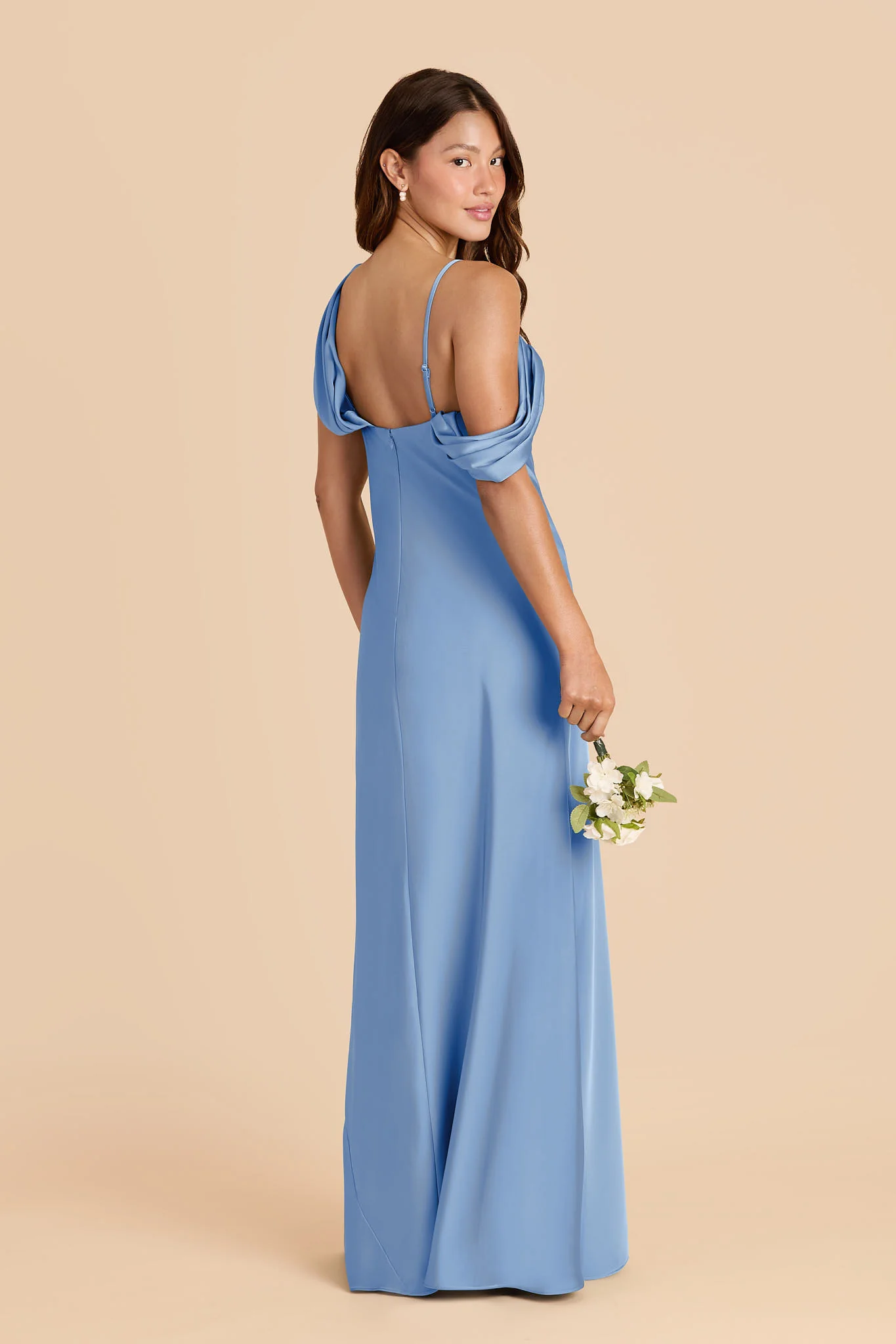 Freya Matte Satin Dress - Bluebell - Image 4