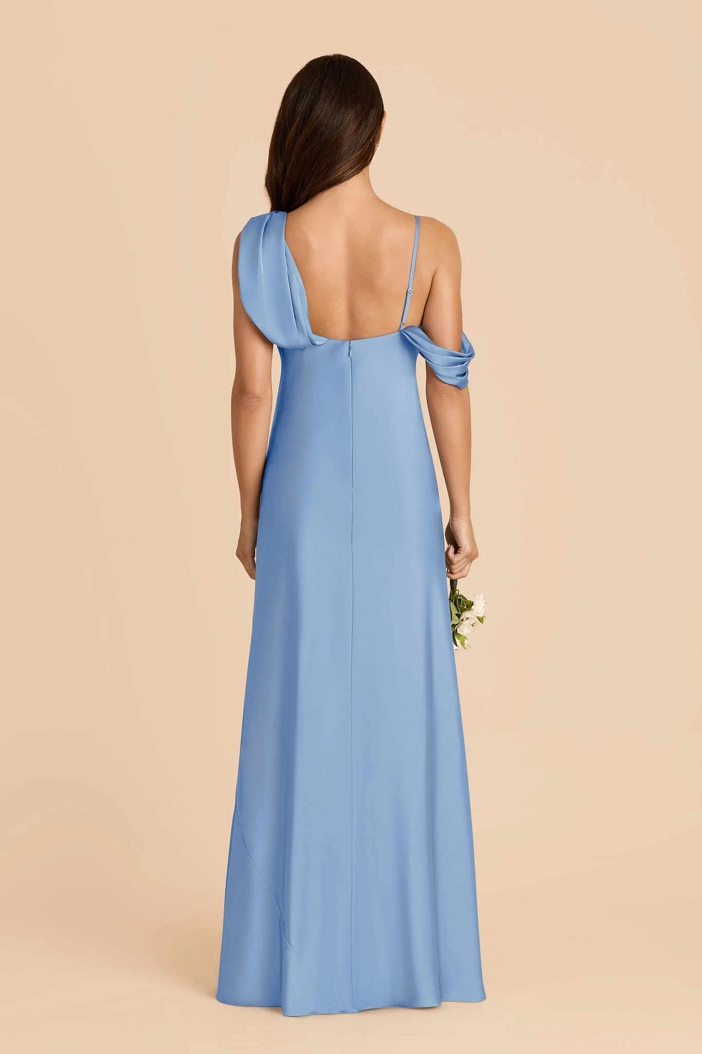Freya Matte Satin Dress - Bluebell - Image 5