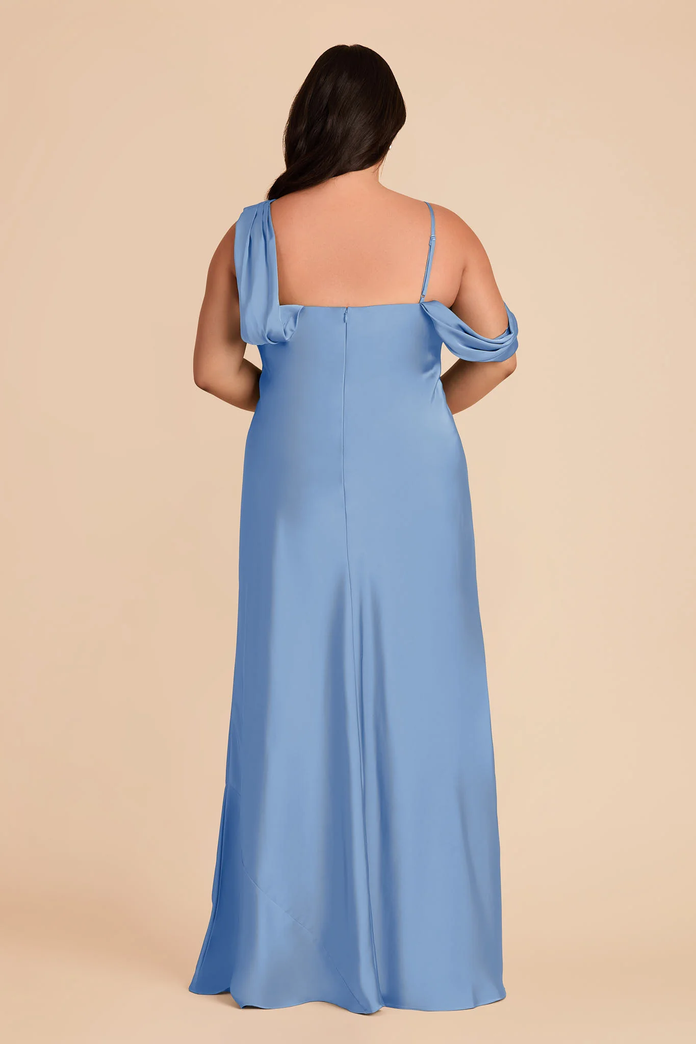 Freya Matte Satin Dress - Bluebell - Image 7