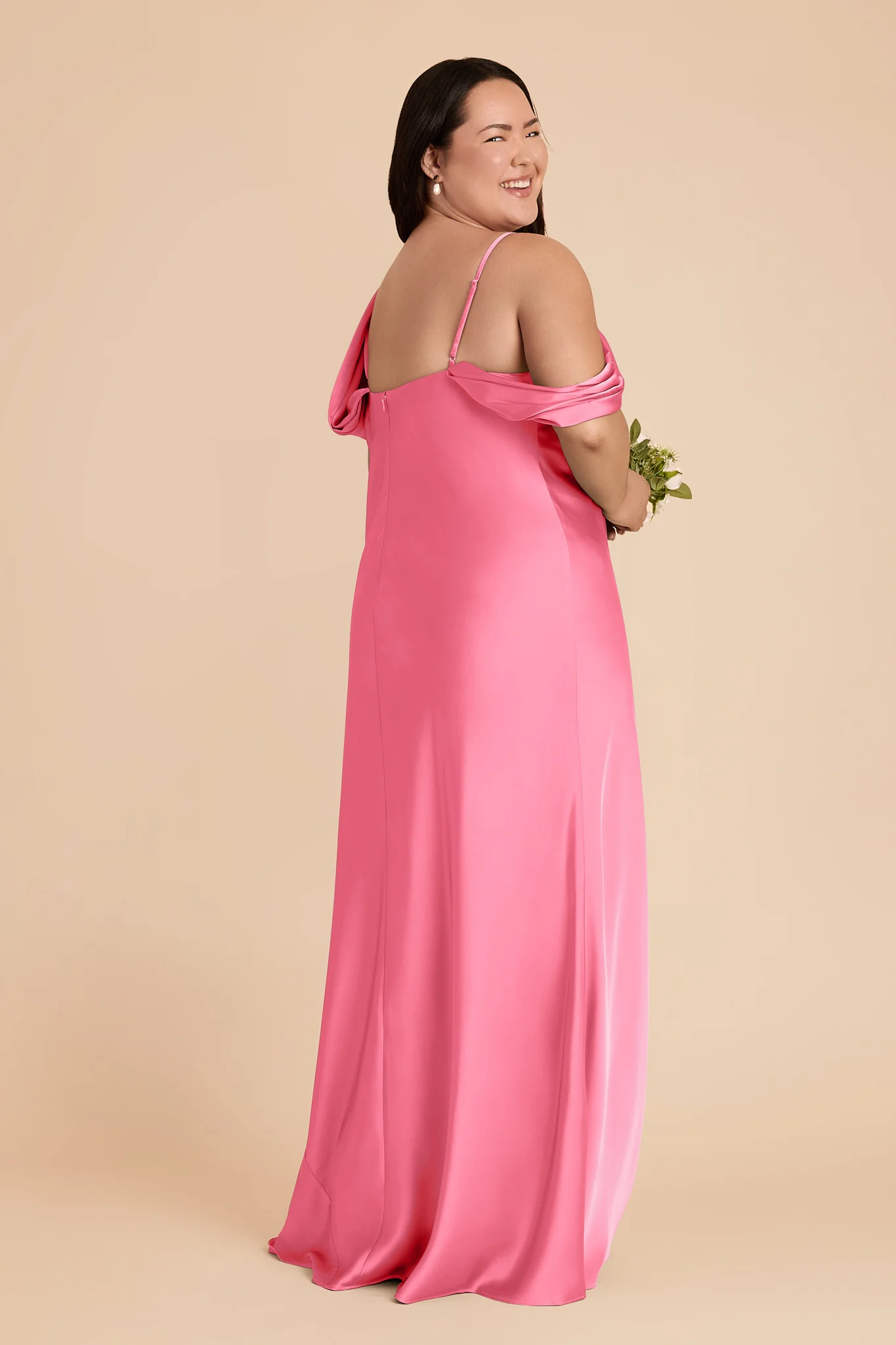 Freya Matte Satin Dress - Bon Bon Pink - Image 6