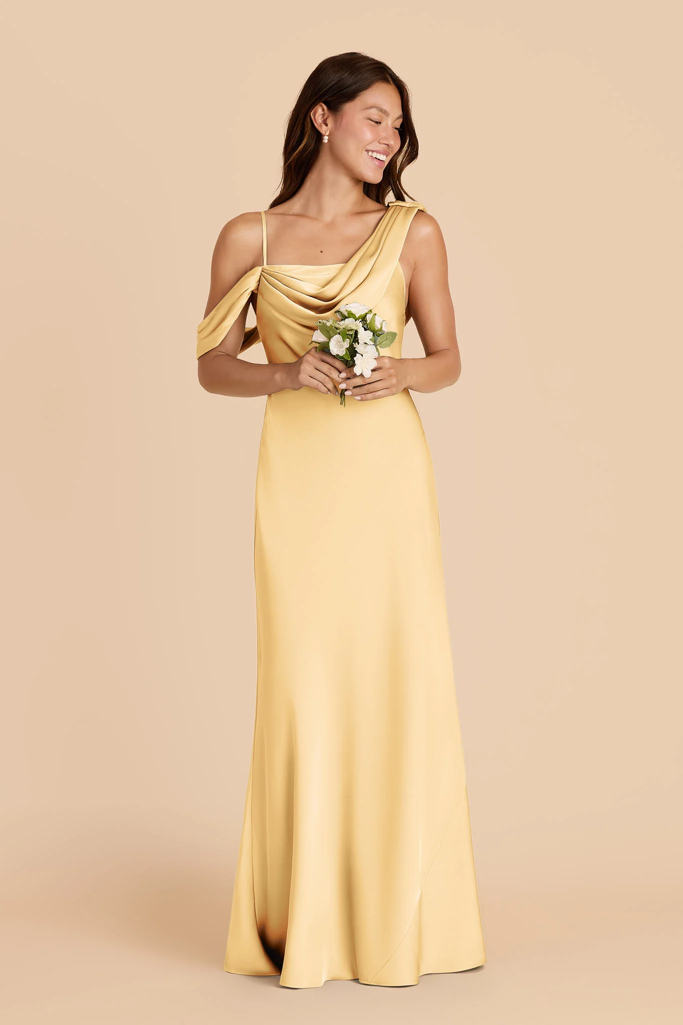 Freya Matte Satin Dress - Butter
