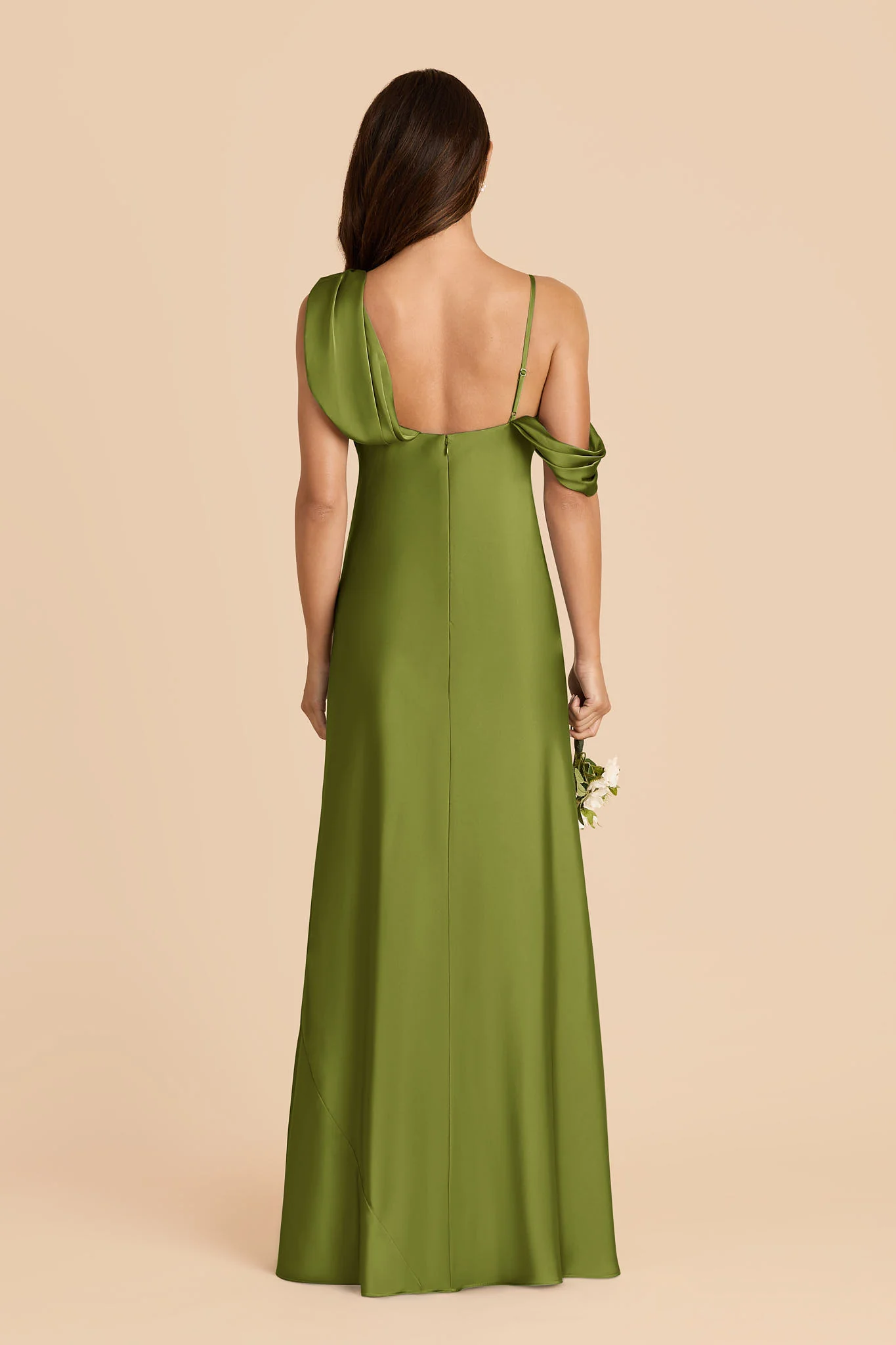 Freya Matte Satin Dress - Cactus - Image 5
