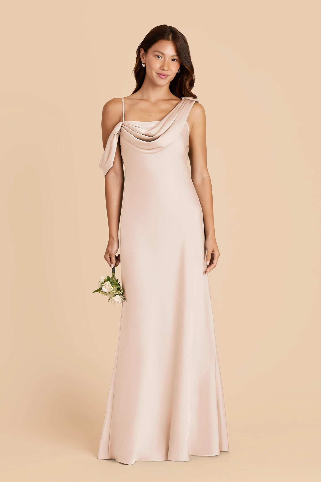 Freya Matte Satin Dress - Champagne