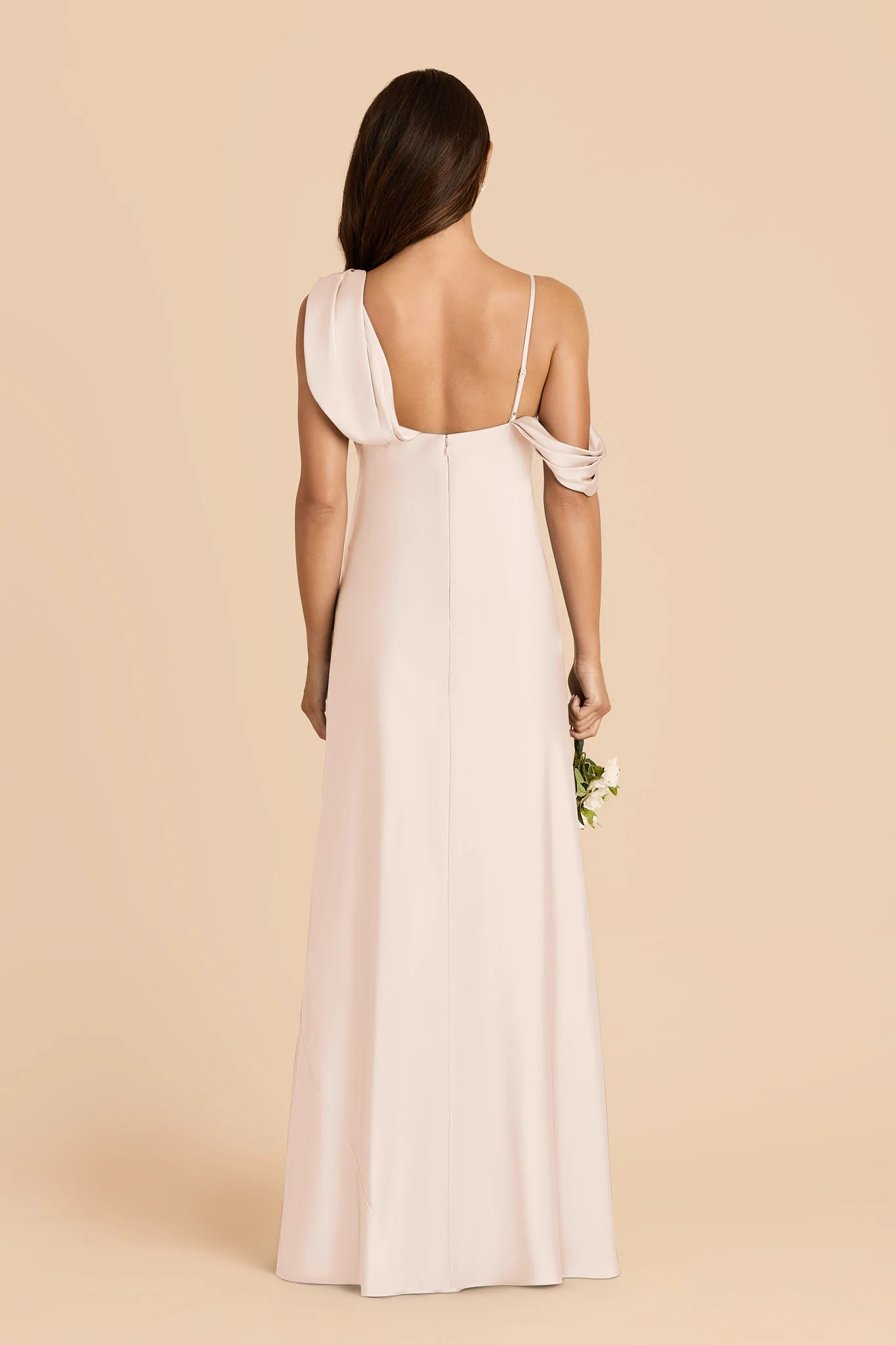 Freya Matte Satin Dress - Champagne - Image 5