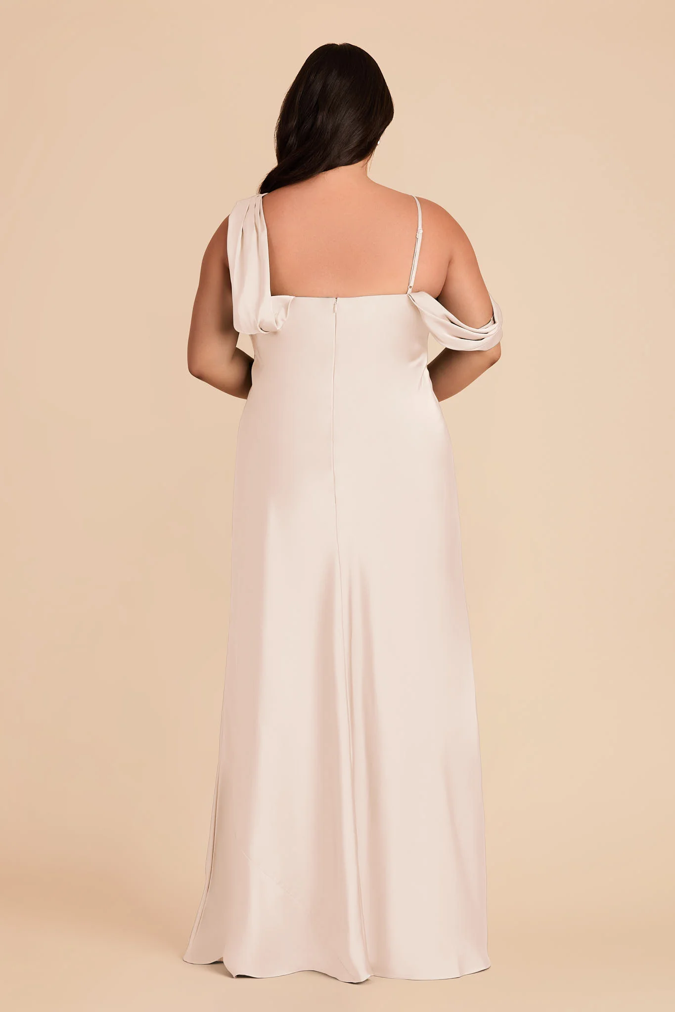 Freya Matte Satin Dress - Champagne - Image 7