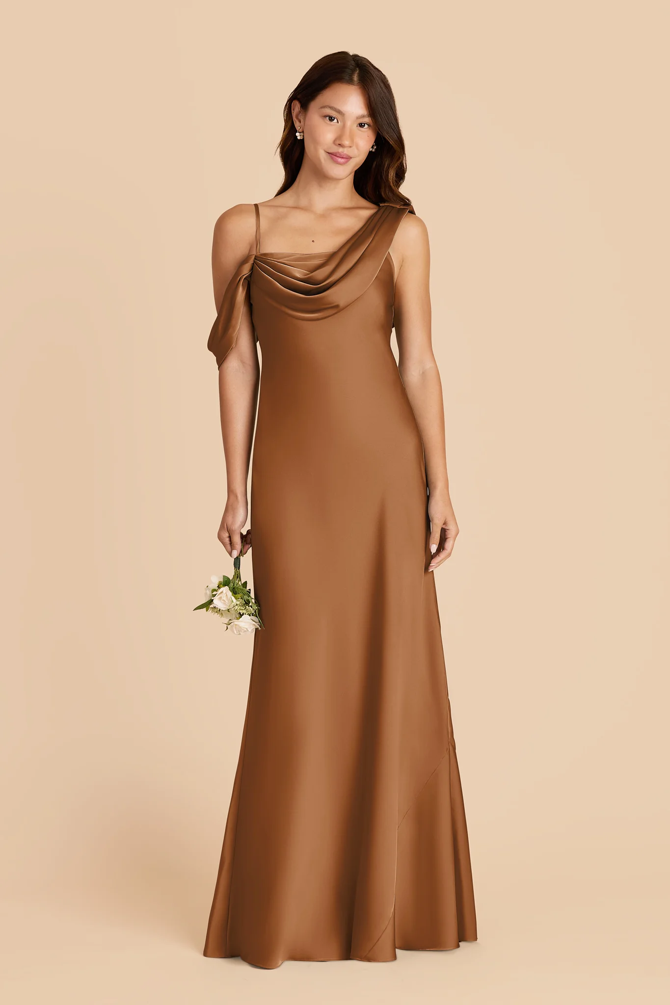 Freya Matte Satin Dress - Copper