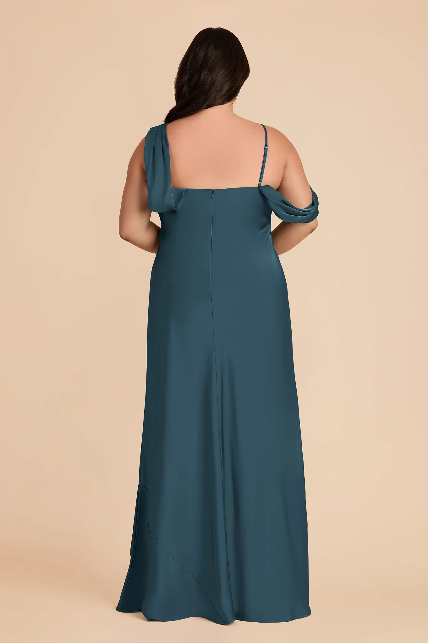 Freya Matte Satin Dress - Dark Teal - Image 7