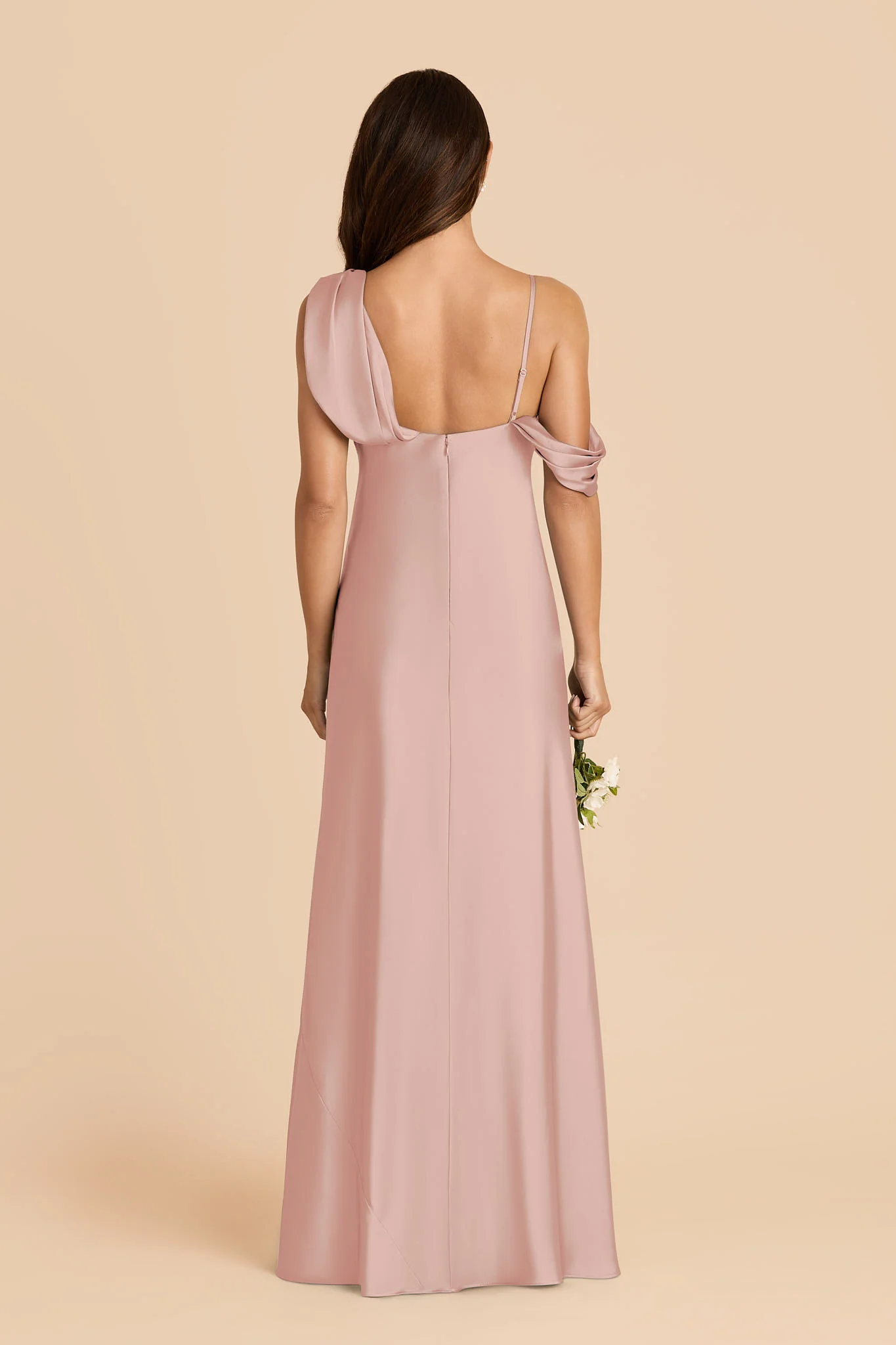 Freya Matte Satin Dress - English Rose - Image 4