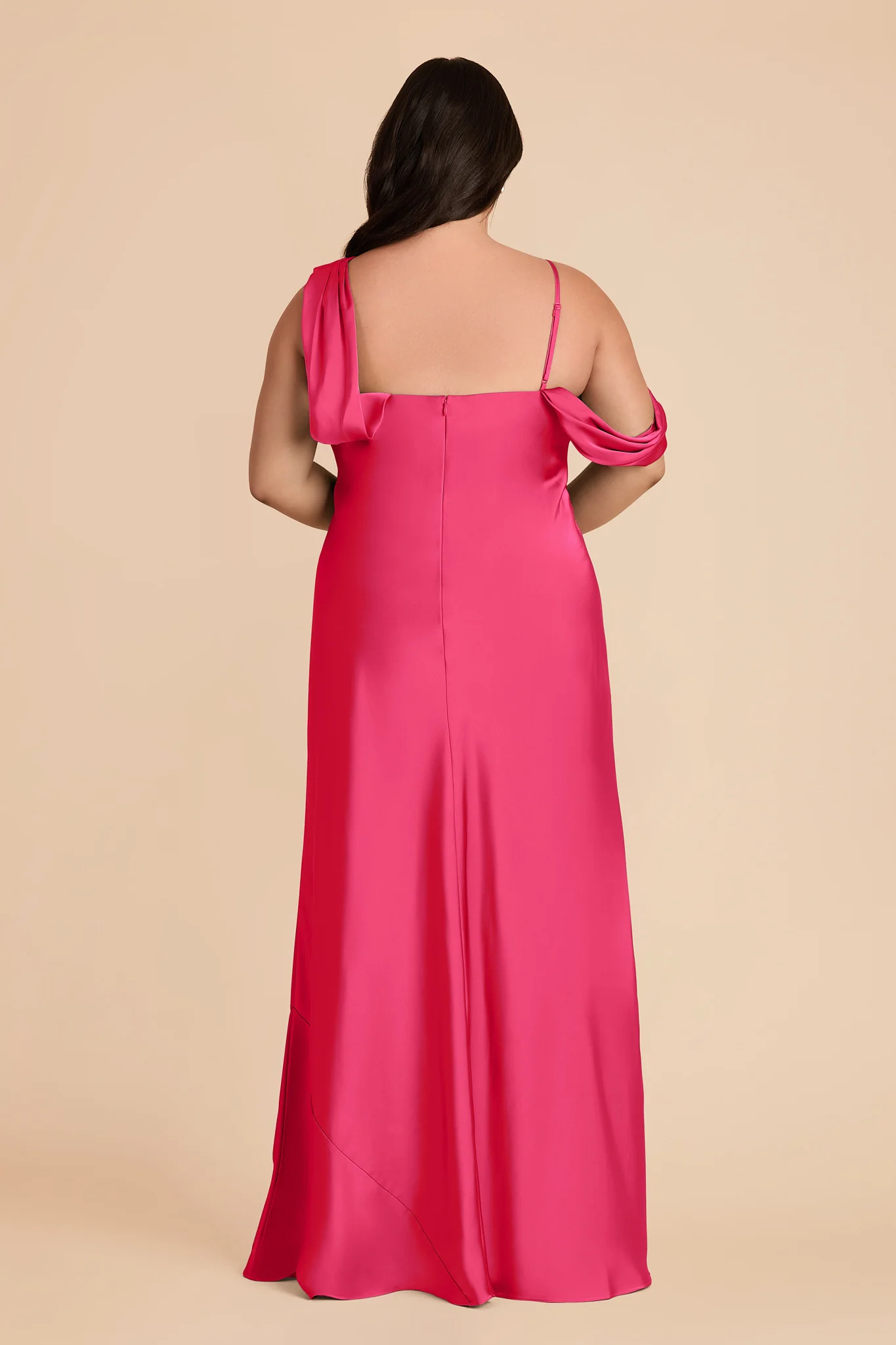 Freya Matte Satin Dress - Fuchsia - Image 7