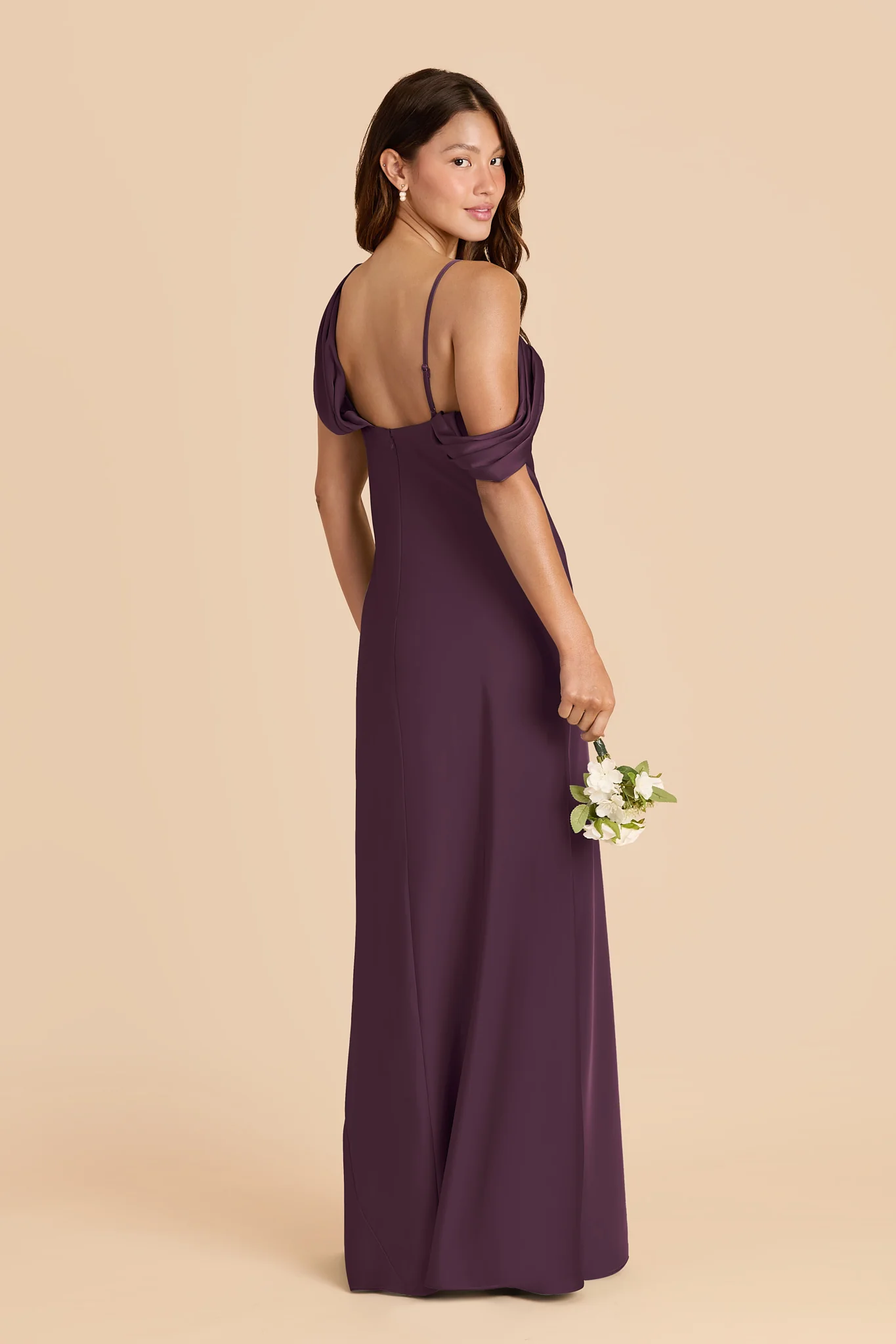 Freya Matte Satin Dress - Plum - Image 4