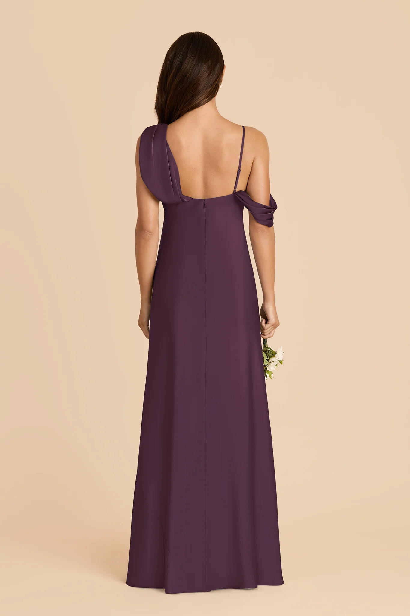 Freya Matte Satin Dress - Plum - Image 5