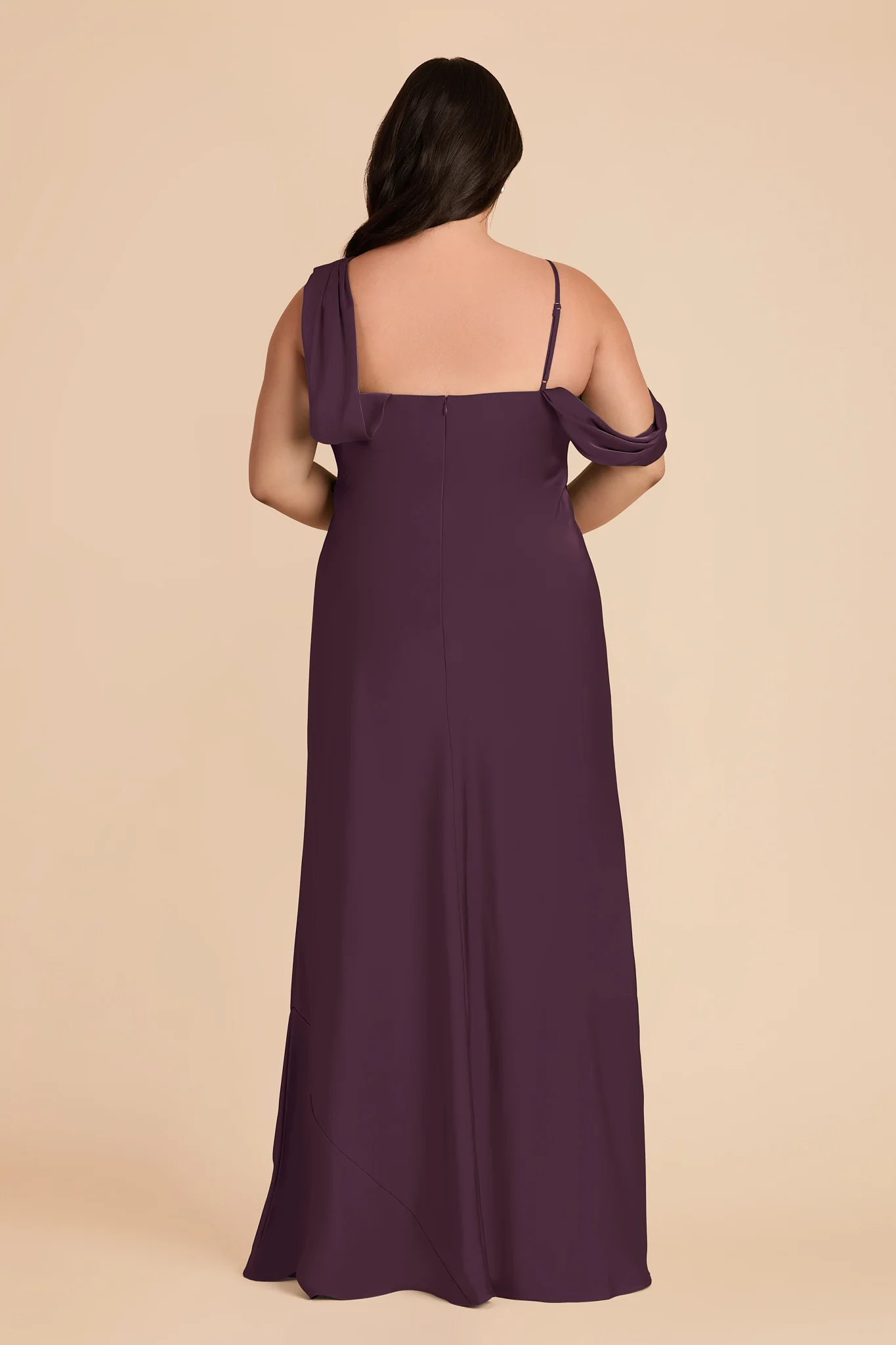 Freya Matte Satin Dress - Plum - Image 7