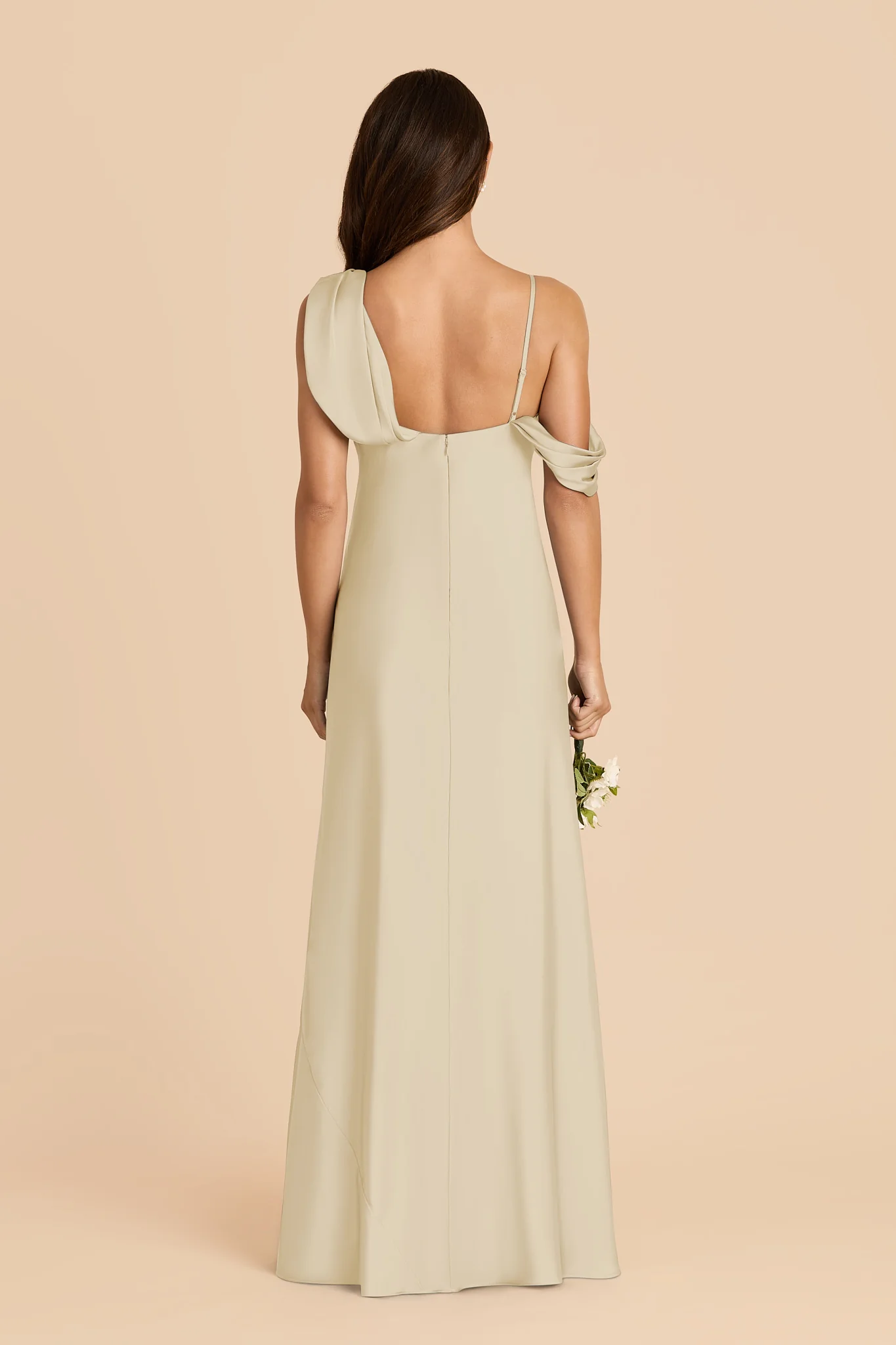 Freya Matte Satin Dress - Prosecco - Image 5