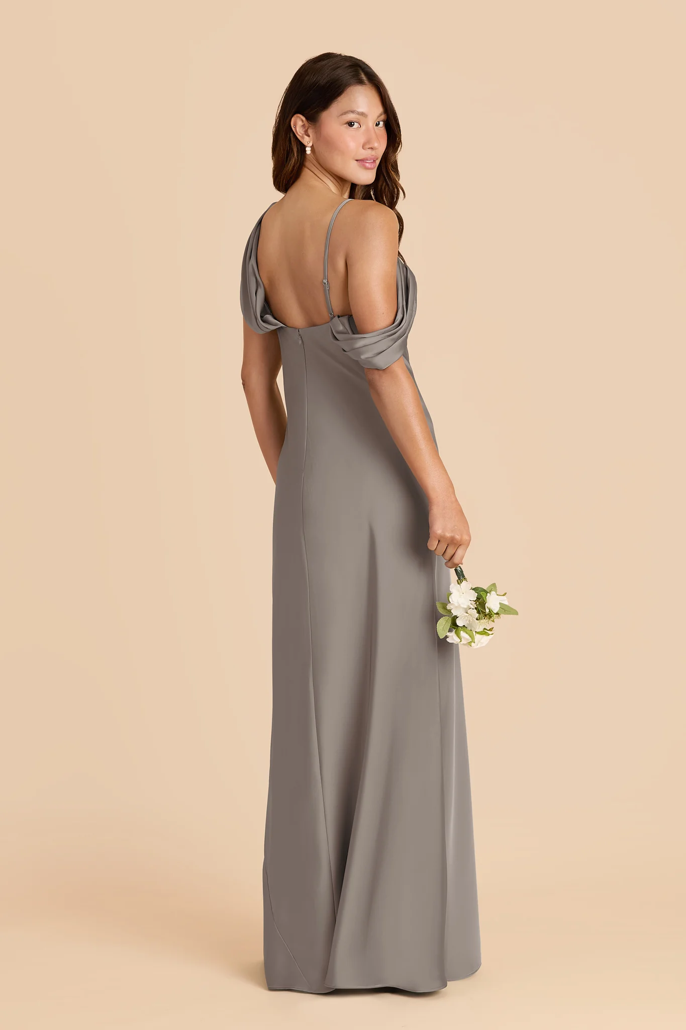 Freya Matte Satin Dress - Quartz - Image 4