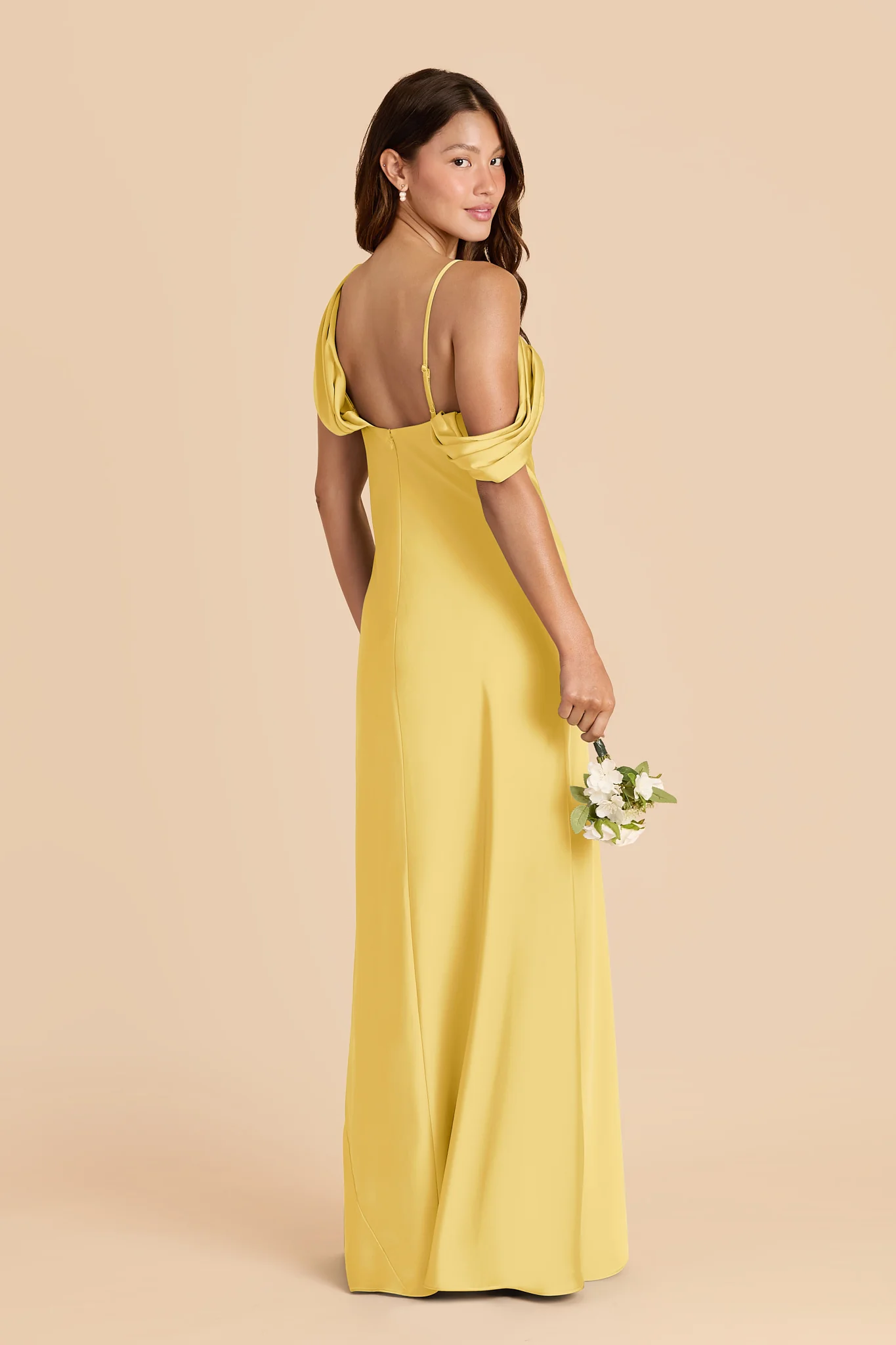 Freya Matte Satin Dress - Sunflower Yellow - Image 4