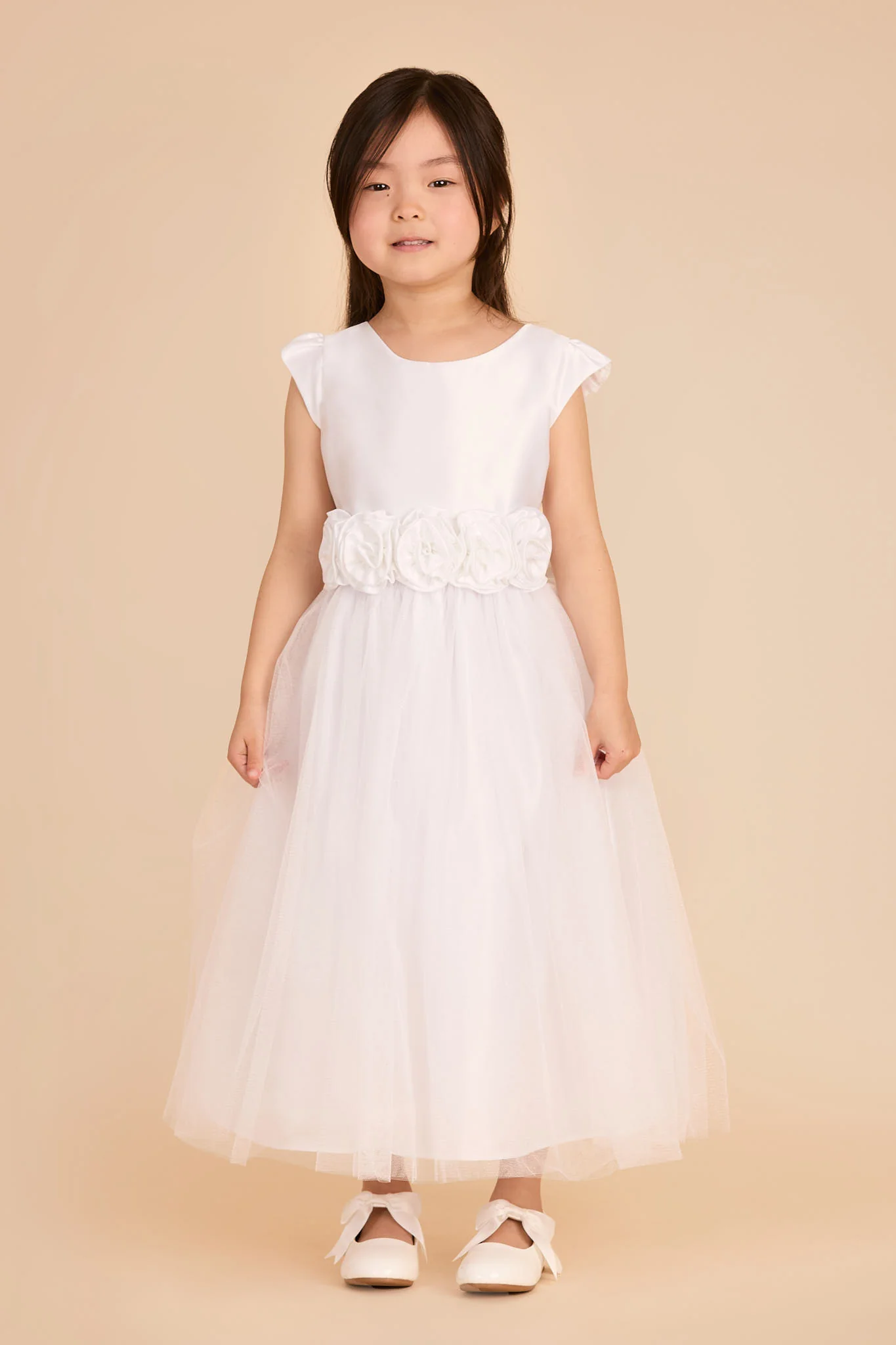 Gardenia Flower Girl Dress - White
