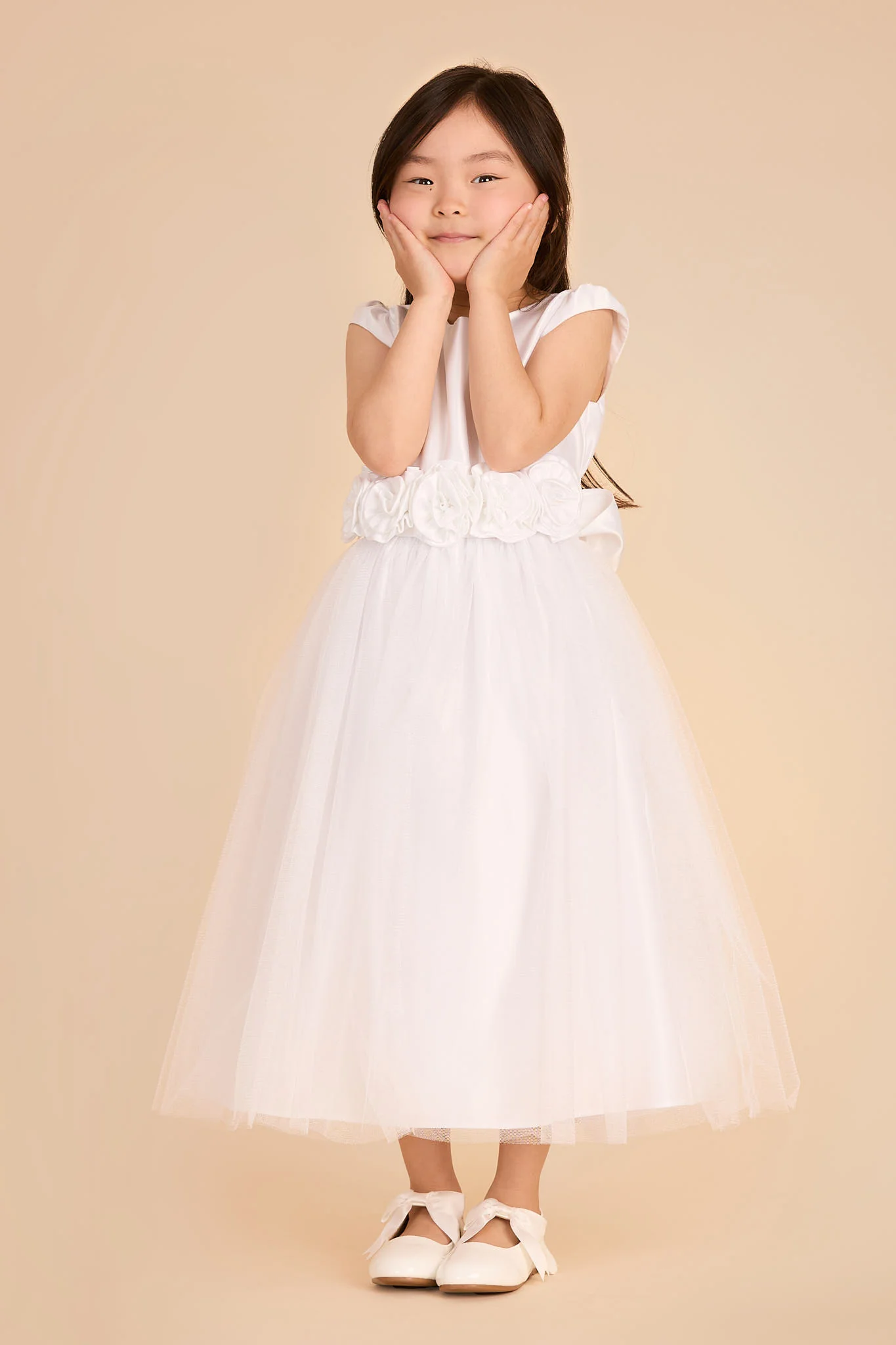 Gardenia Flower Girl Dress - White - Image 3