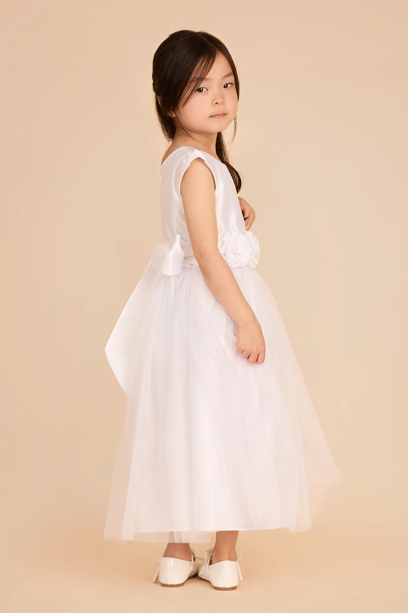 Gardenia Flower Girl Dress - White - Image 4