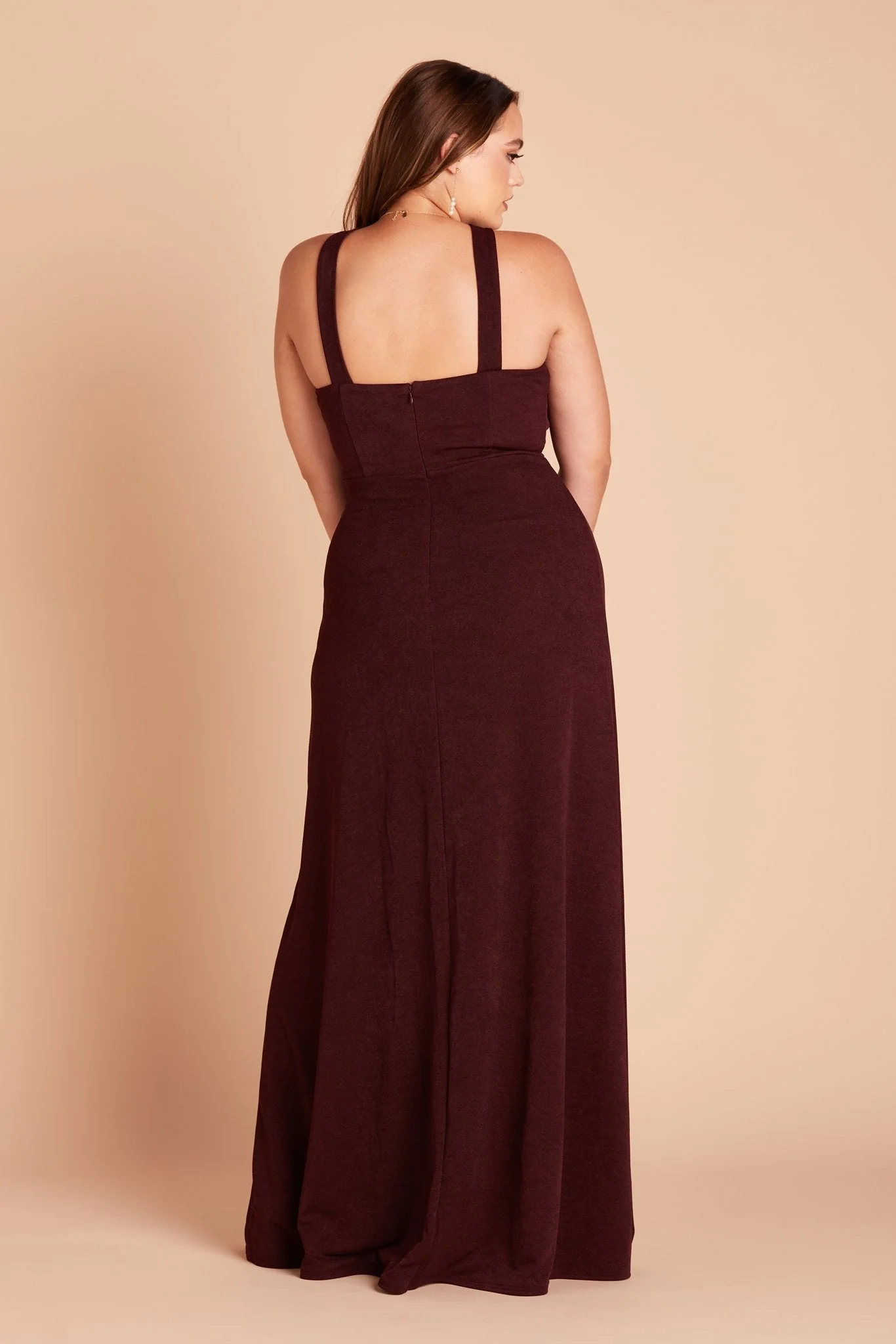 Gene Crepe Dress - Cabernet - Image 13