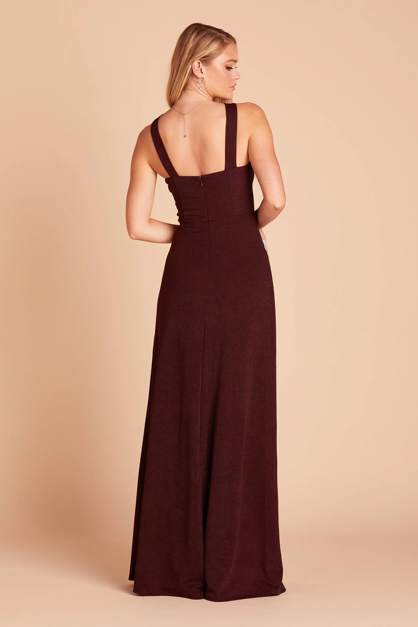 Gene Crepe Dress - Cabernet - Image 4