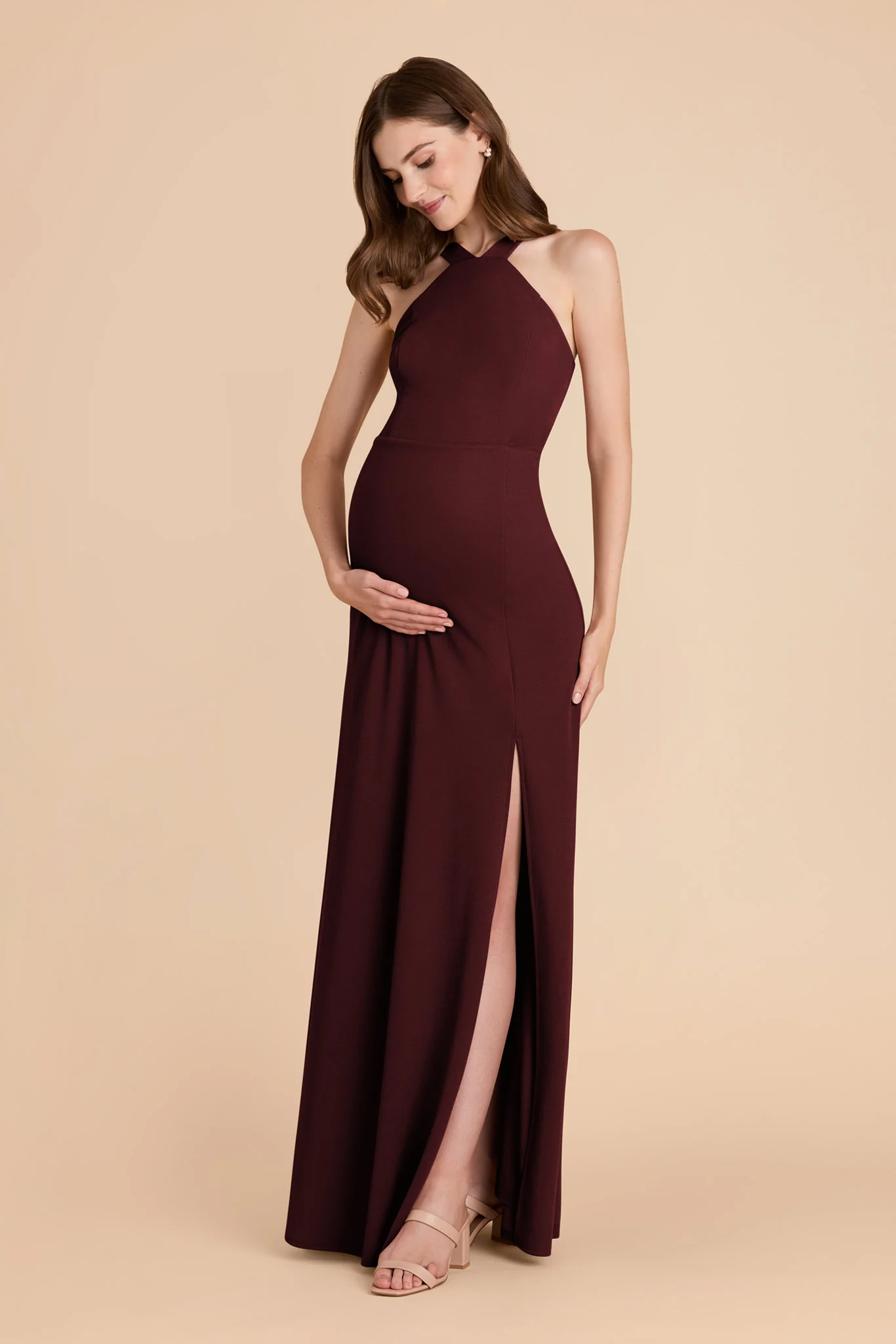 Gene Crepe Dress - Cabernet - Image 6