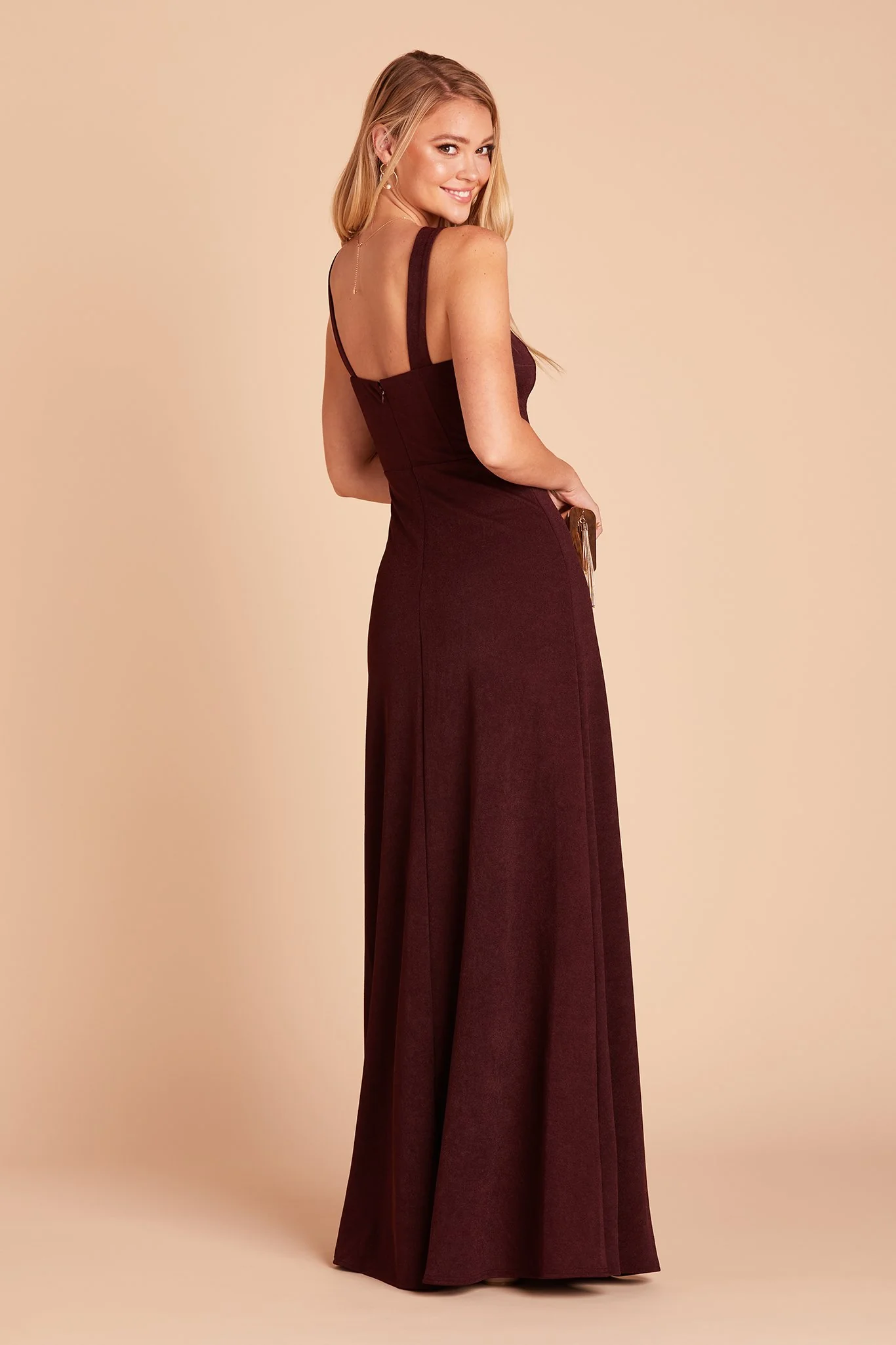 Gene Crepe Dress - Cabernet - Image 8
