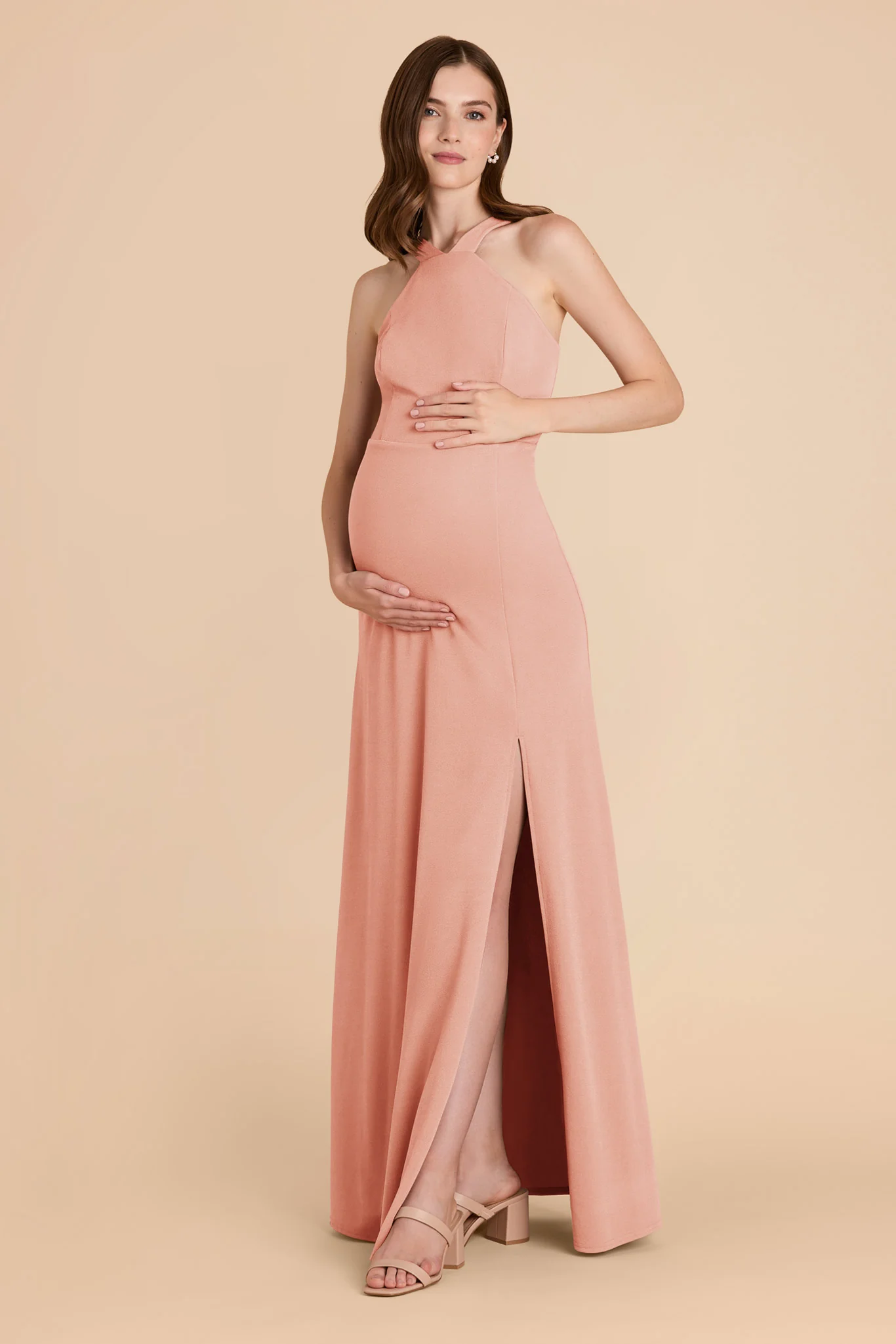 Gene Crepe Dress - Dusty Rose - Image 6