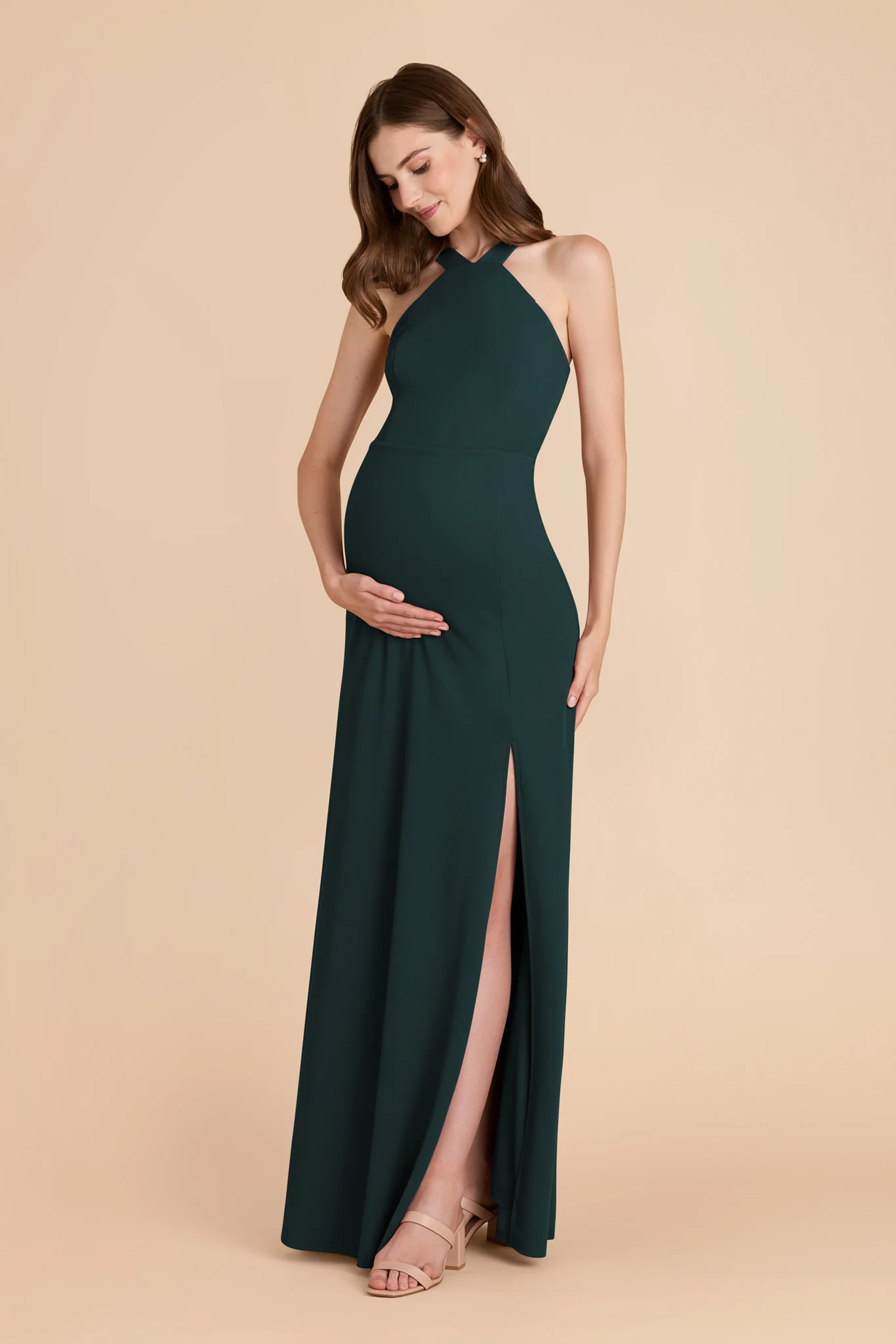 Gene Crepe Dress - Emerald - Image 6