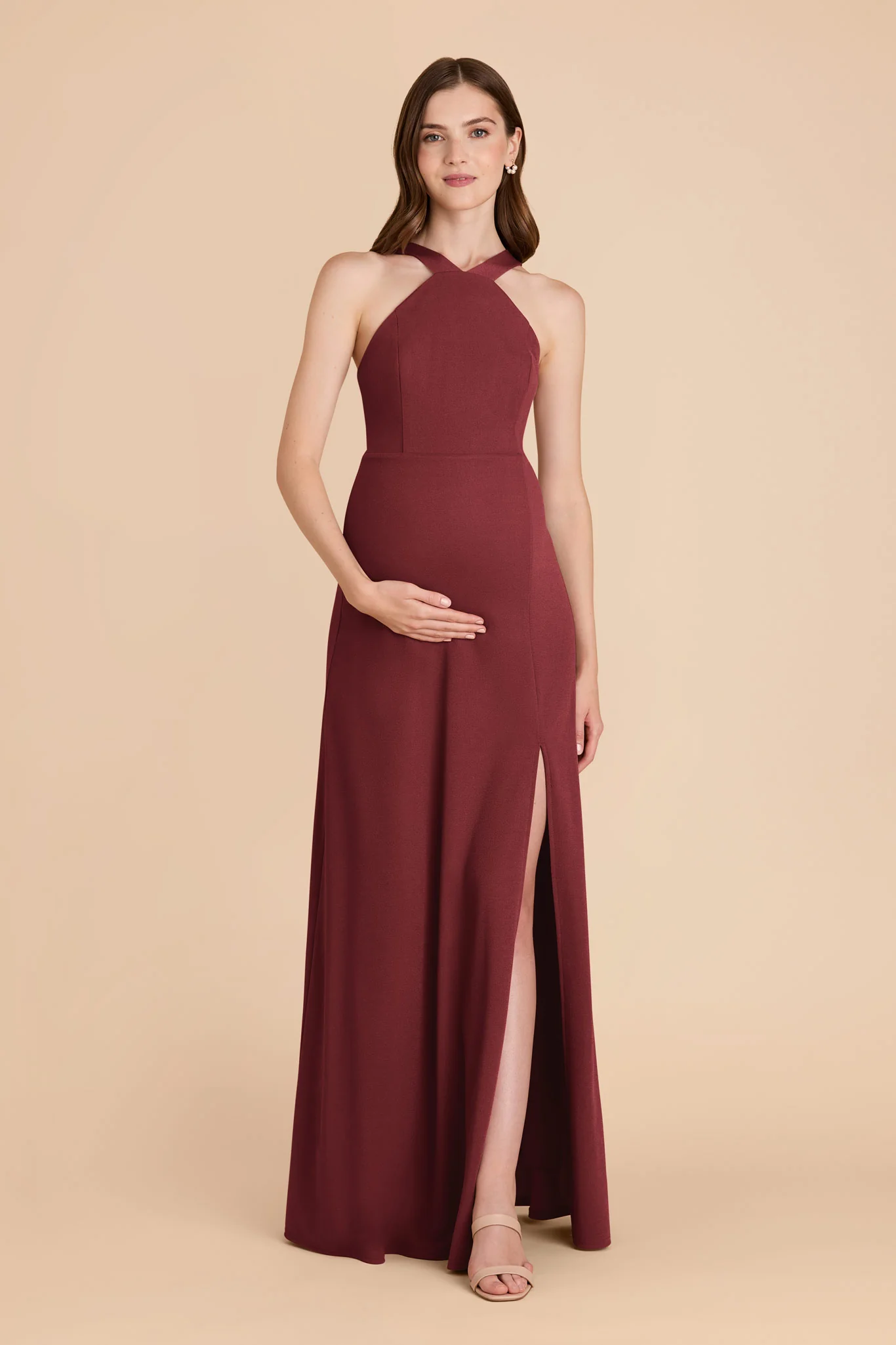 Gene Crepe Dress - Rosewood - Image 6