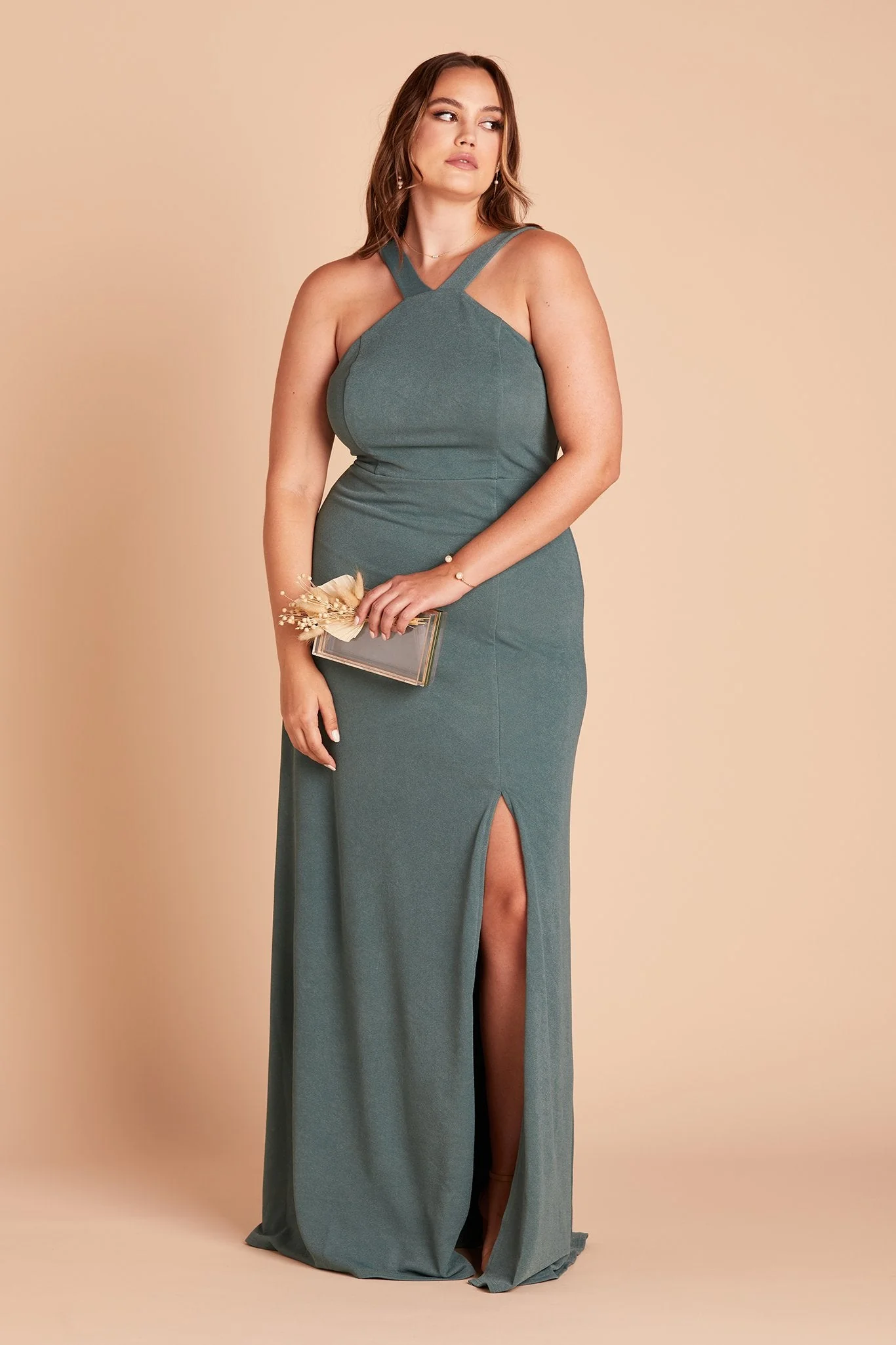 Gene Crepe Dress - Sea Glass - Image 11