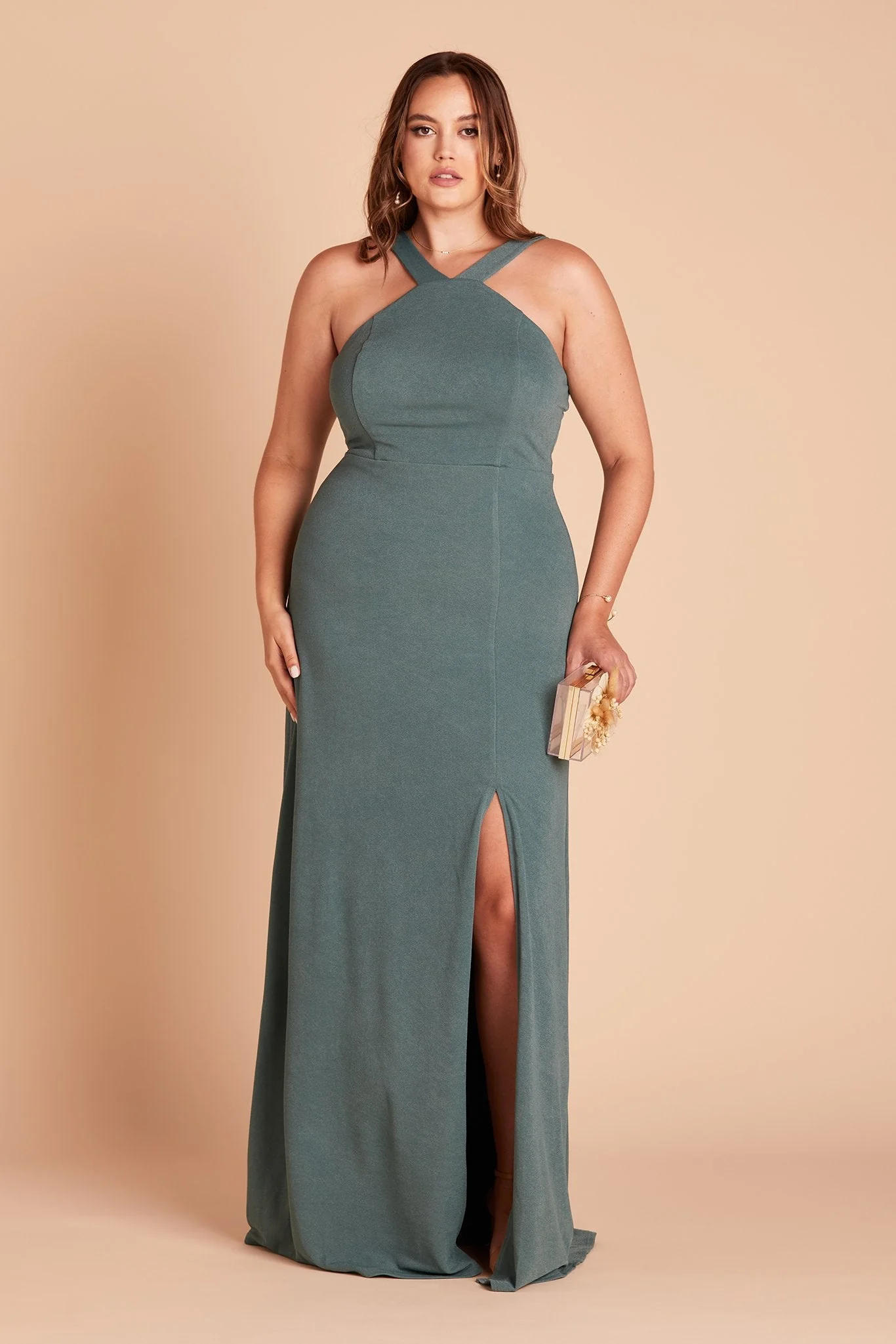 Gene Crepe Dress - Sea Glass - Image 9