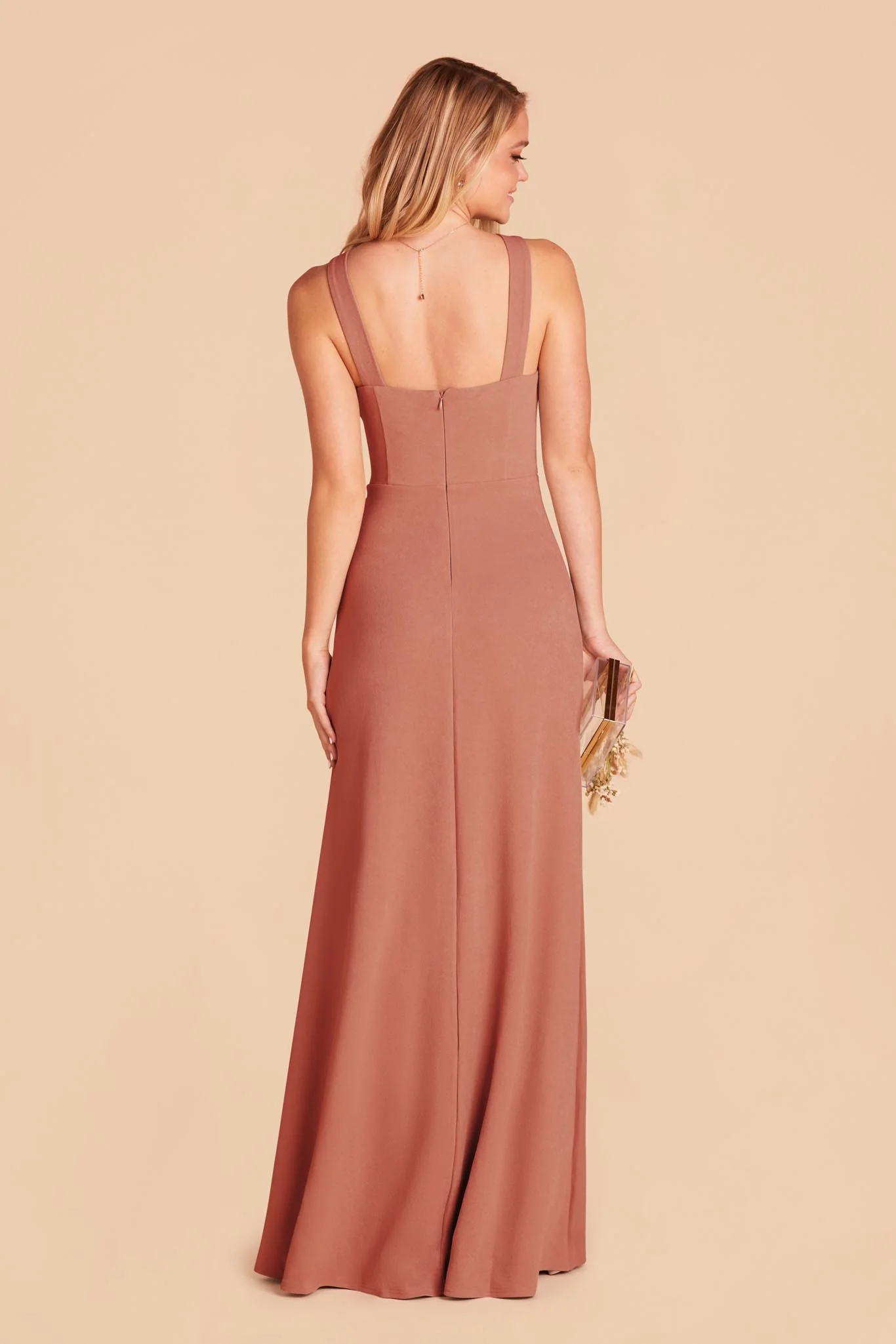 Gene Crepe Dress - Terracotta - Image 5