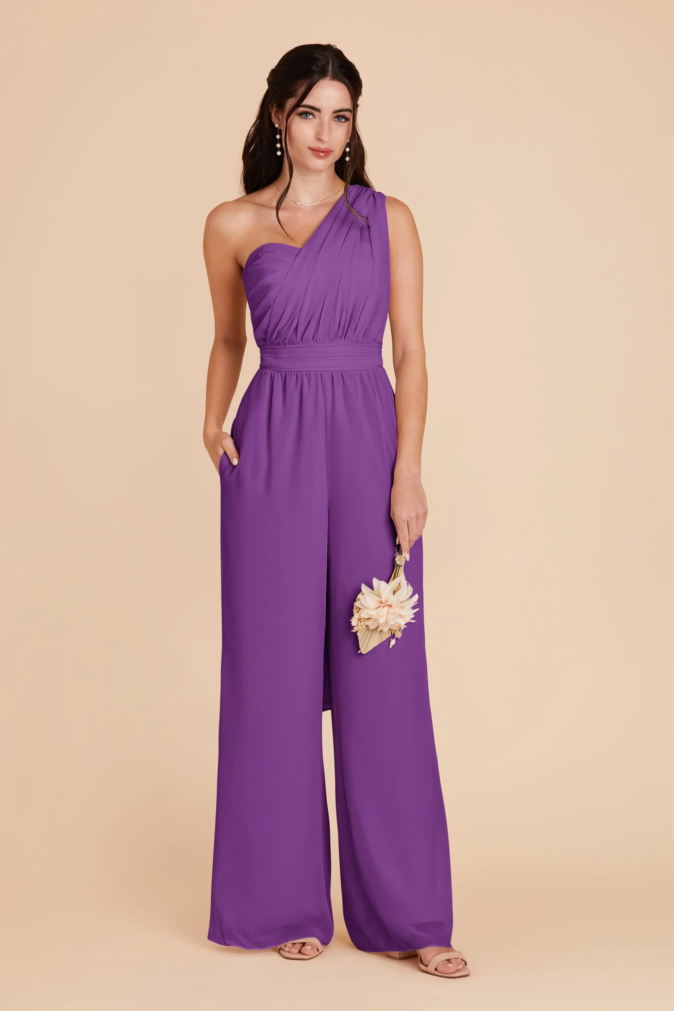 Gigi Chiffon Jumpsuit - Amethyst - Image 4