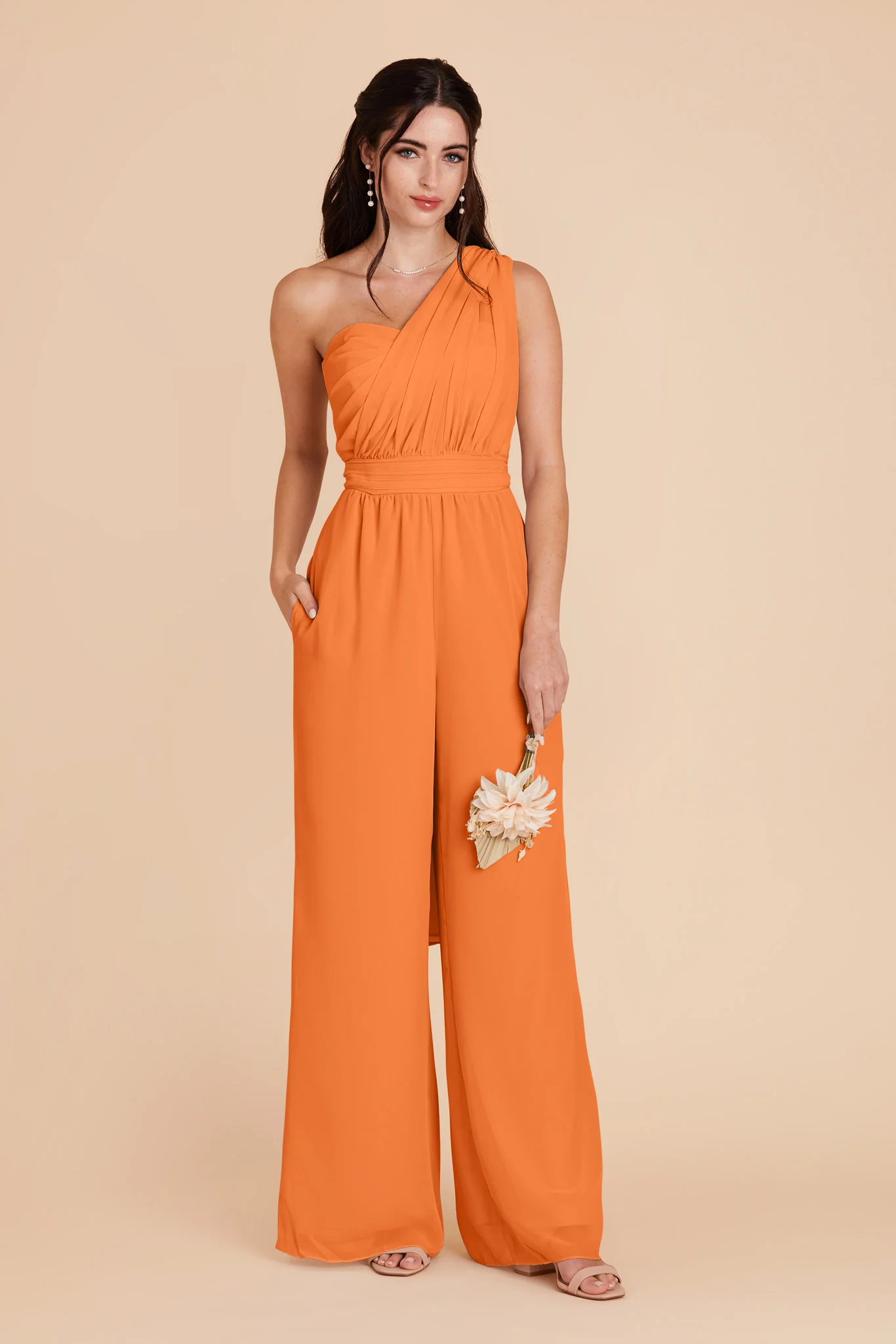 Gigi Chiffon Jumpsuit - Apricot