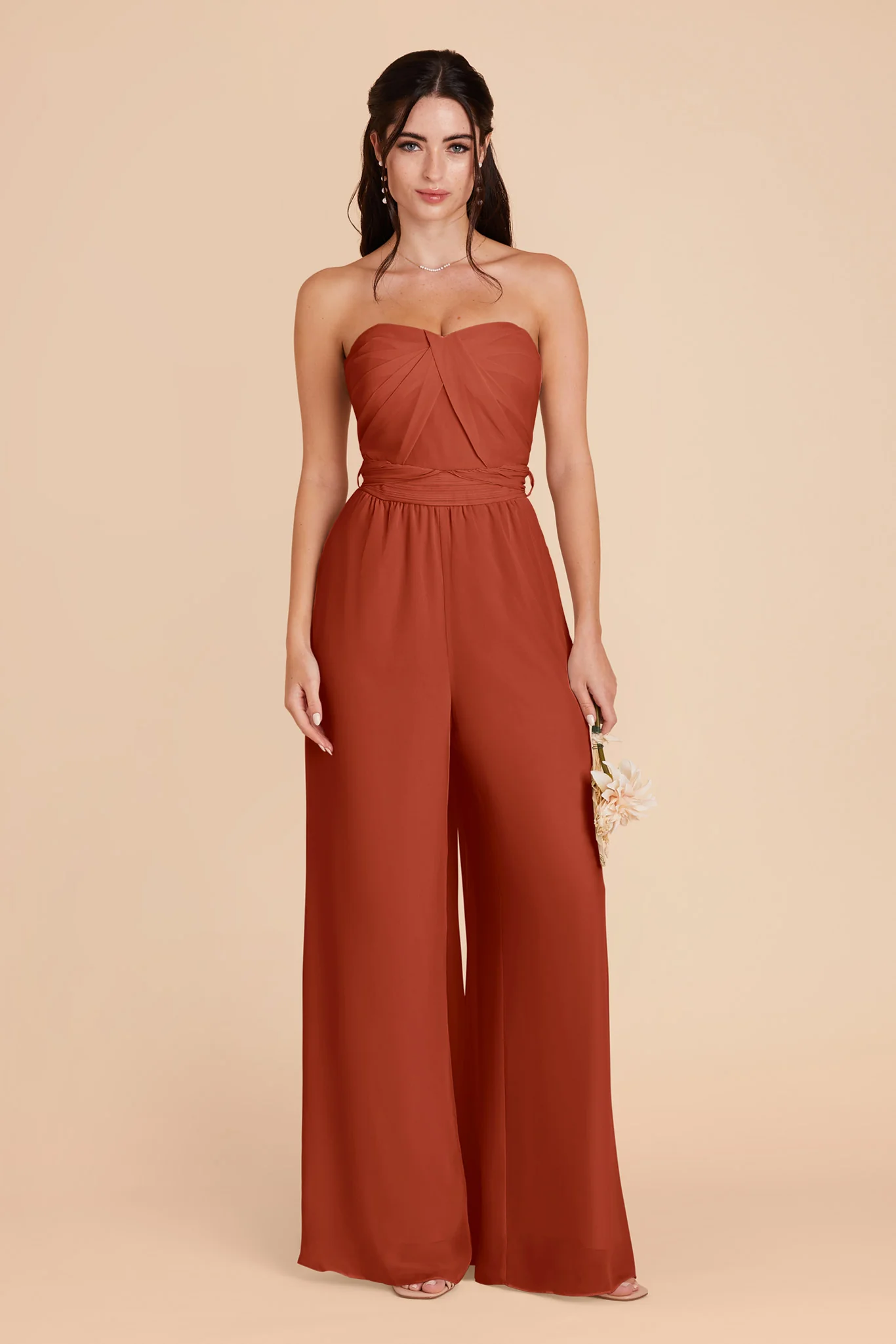 Gigi Chiffon Jumpsuit - Auburn