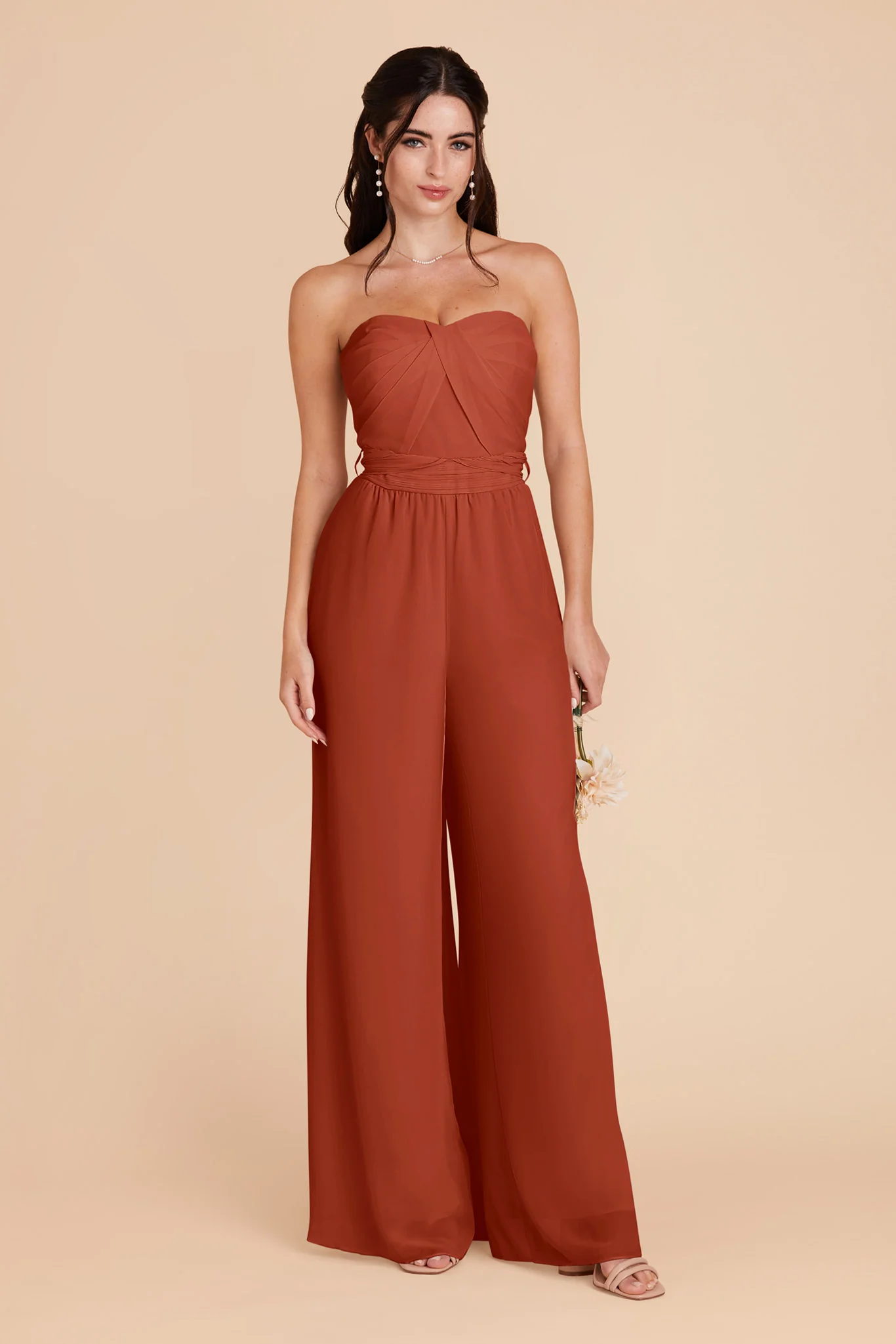 Gigi Chiffon Jumpsuit - Auburn - Image 3
