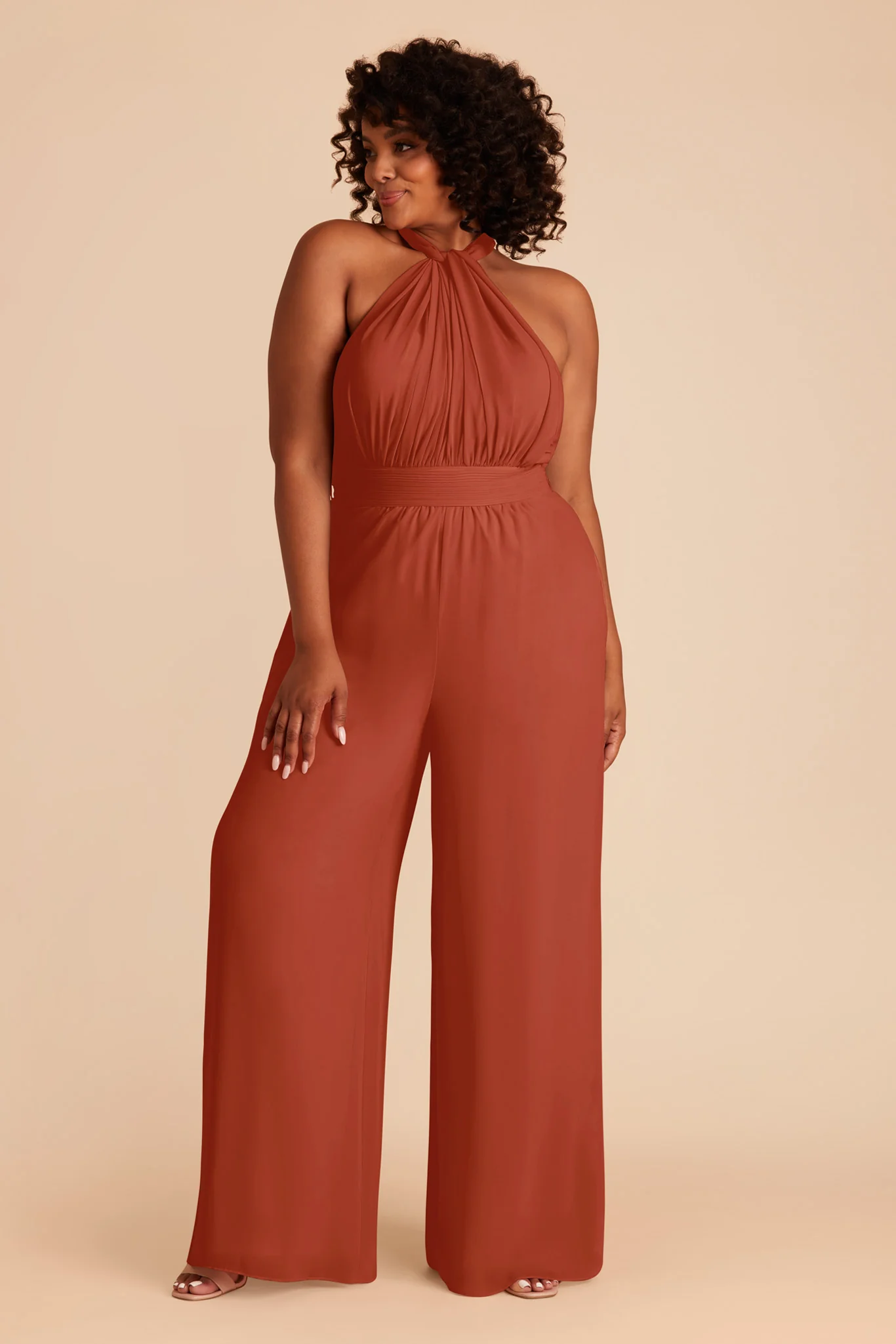 Gigi Chiffon Jumpsuit - Auburn - Image 6