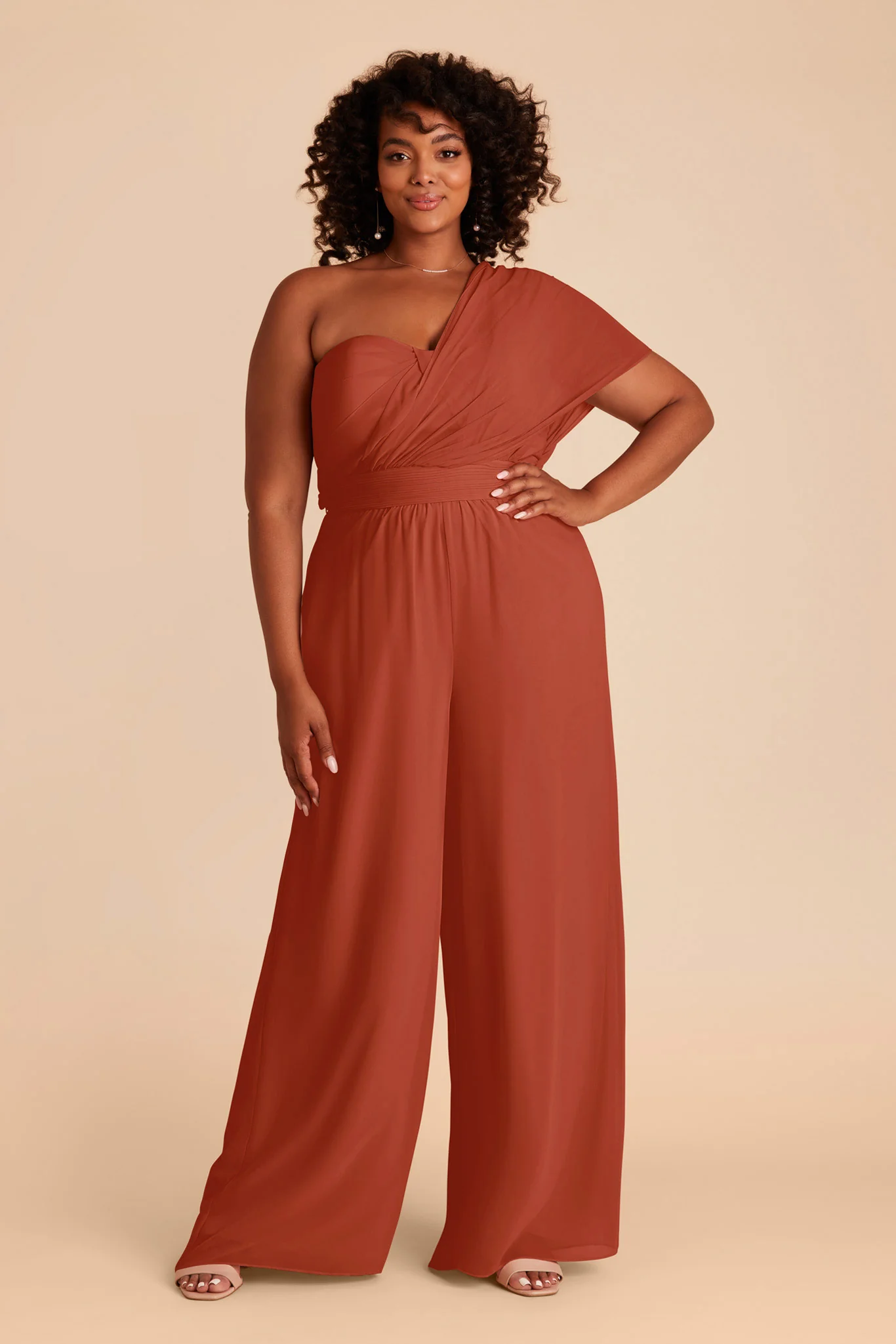 Gigi Chiffon Jumpsuit - Auburn - Image 7