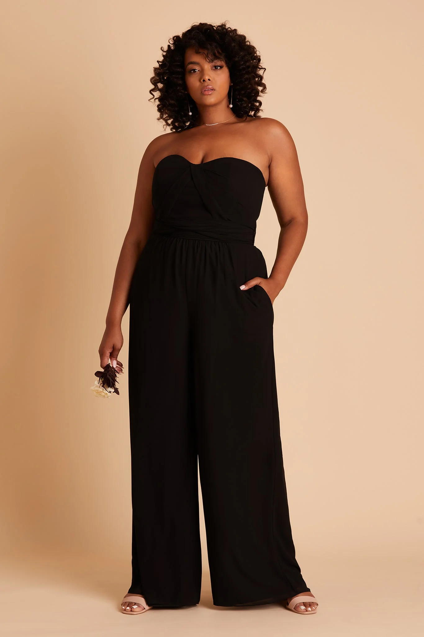 Gigi Chiffon Jumpsuit - Black - Image 10