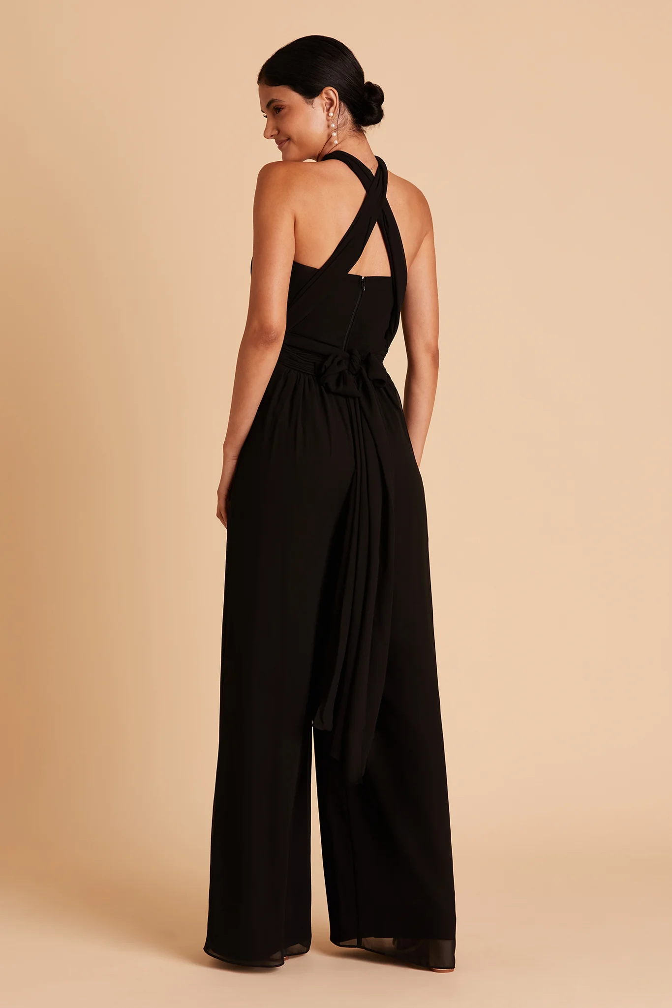Gigi Chiffon Jumpsuit - Black - Image 6