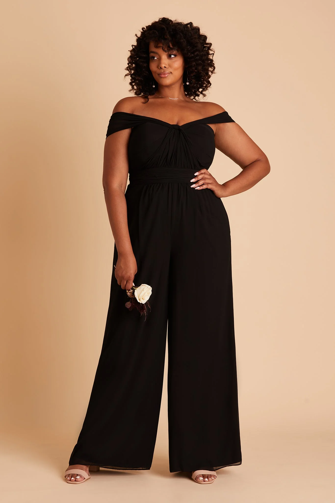 Gigi Chiffon Jumpsuit - Black - Image 9