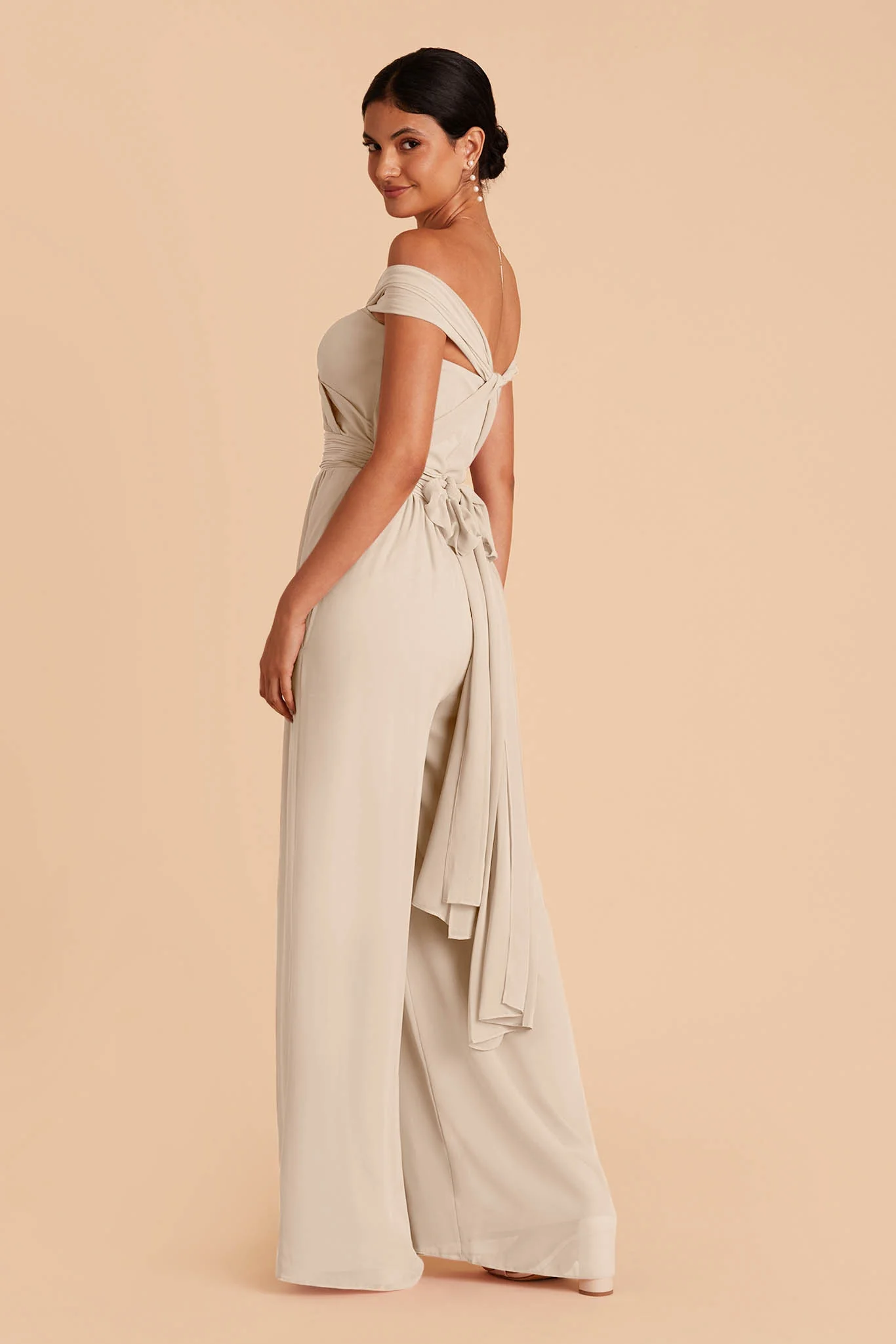 Gigi Chiffon Jumpsuit - Classic Champagne - Image 5
