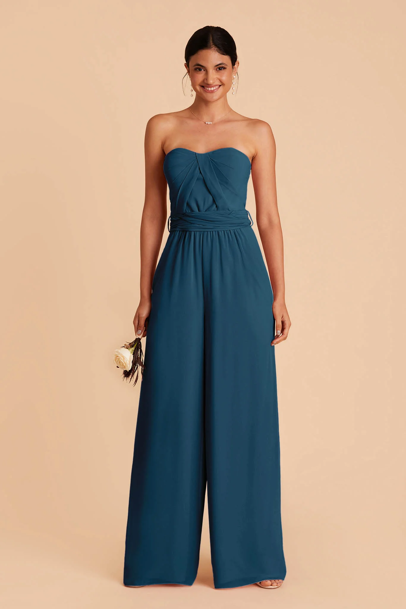 Gigi Chiffon Jumpsuit - Dark Teal
