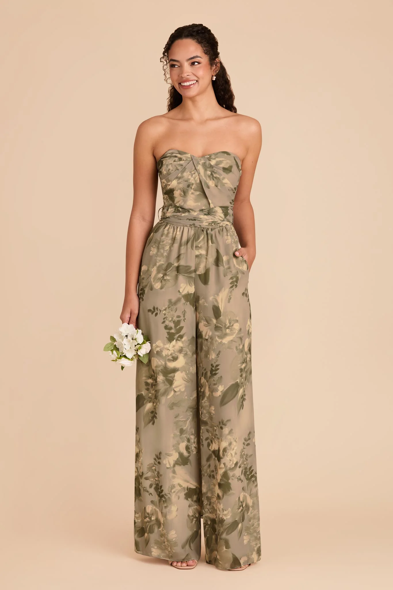 Gigi Chiffon Jumpsuit - Doe Painted Botanics