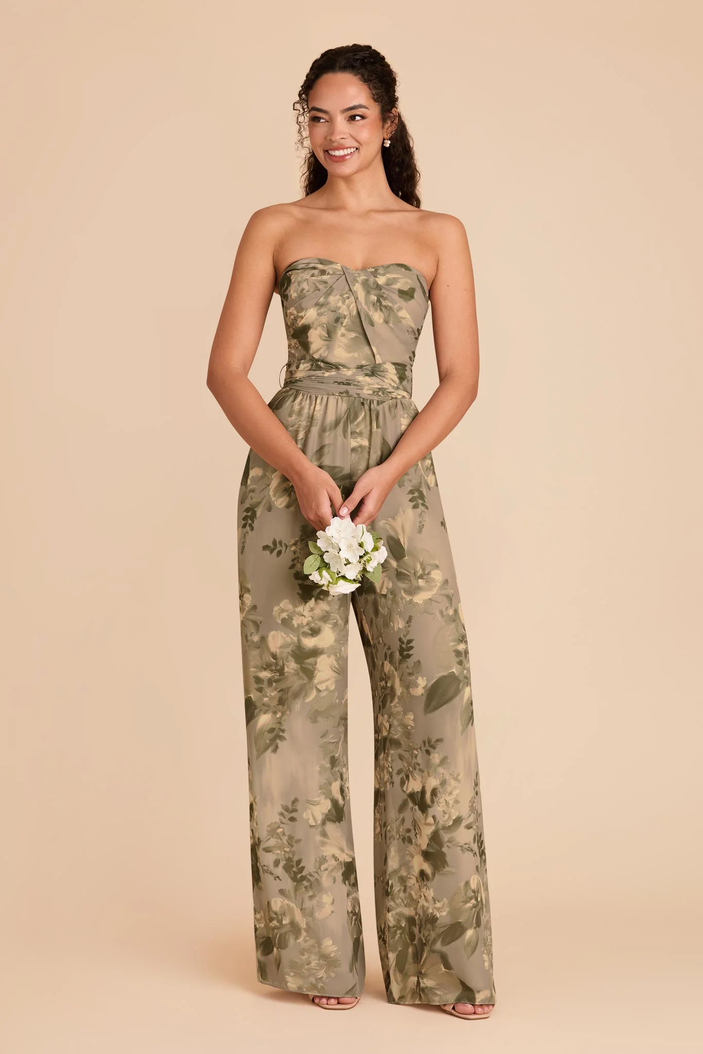 Gigi Chiffon Jumpsuit - Doe Painted Botanics - Image 3