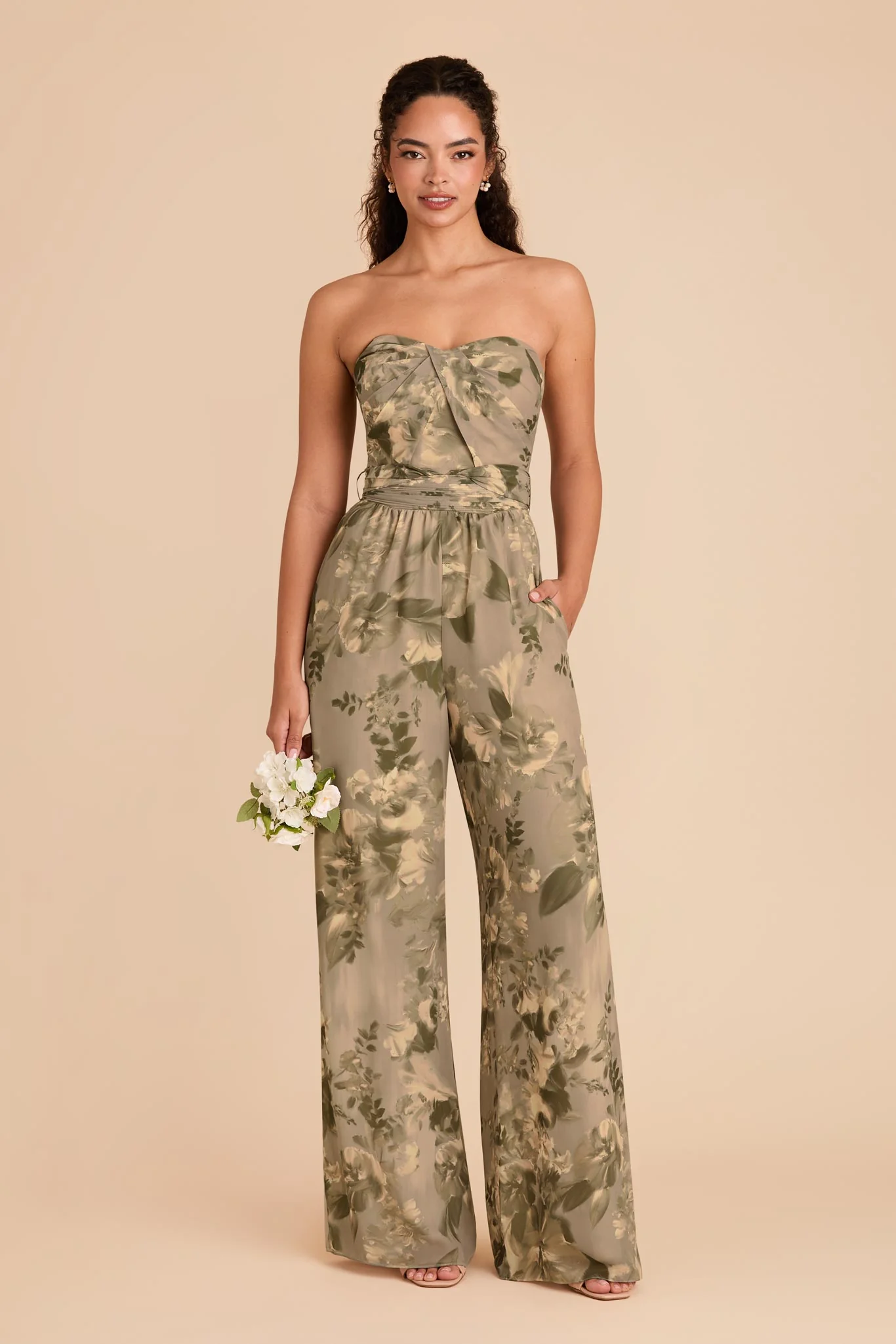 Gigi Chiffon Jumpsuit - Doe Painted Botanics - Image 4