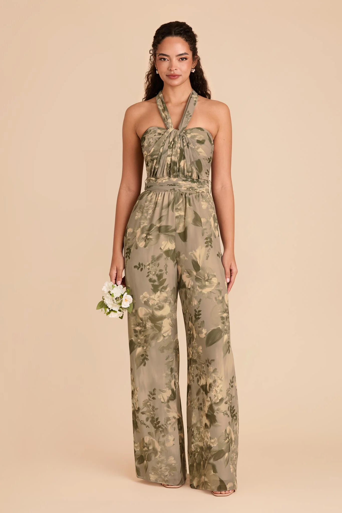 Gigi Chiffon Jumpsuit - Doe Painted Botanics - Image 5